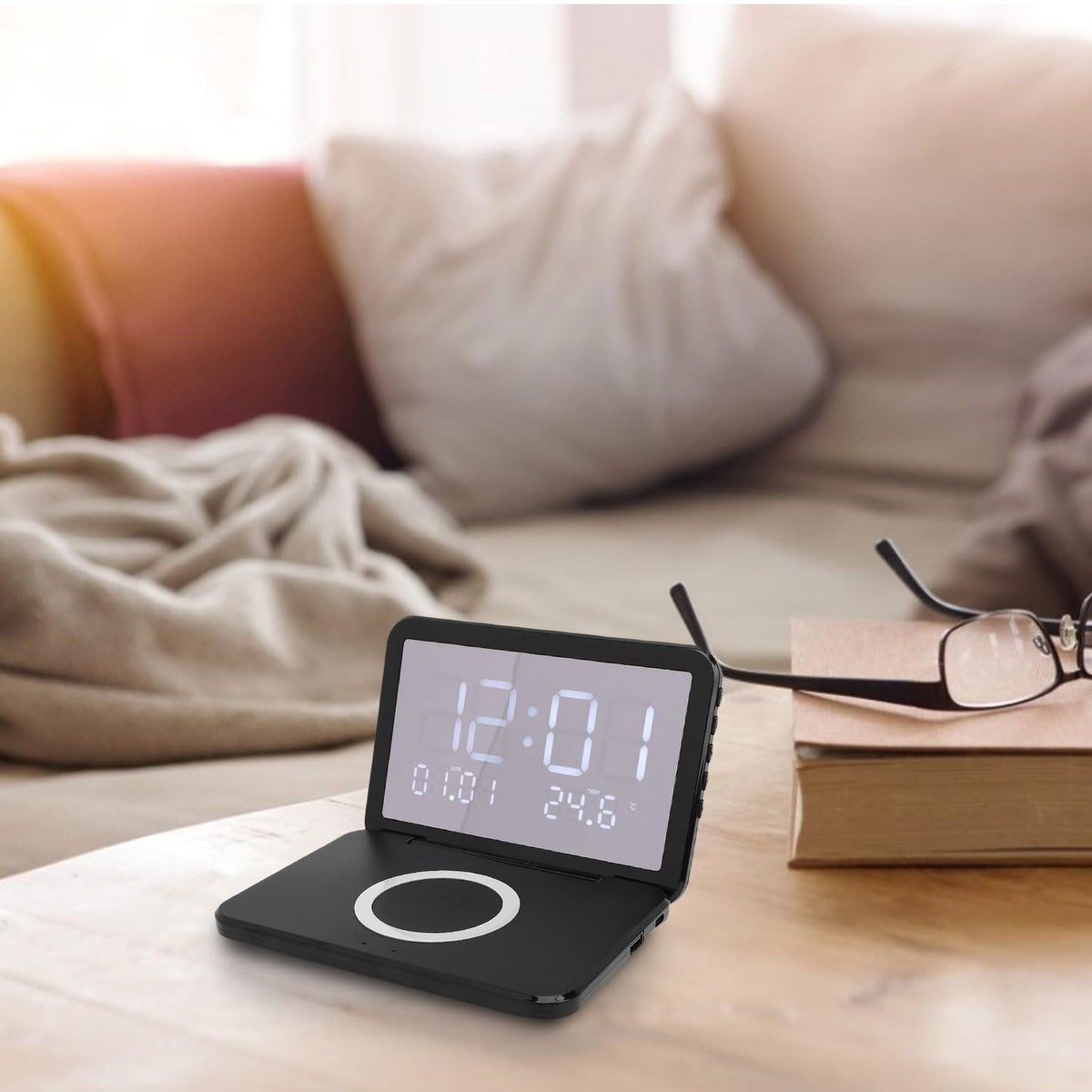 ciciglow Digital Clock with WL Charger WL Charging Station - ciciglow Official Imagery - 3