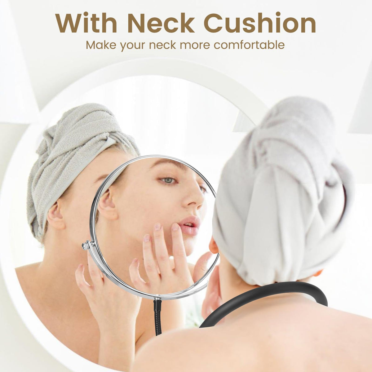 Big Size Double Sided Mirror to See Back of Head Hands Free - Deikoliuna Official Imagery - 5