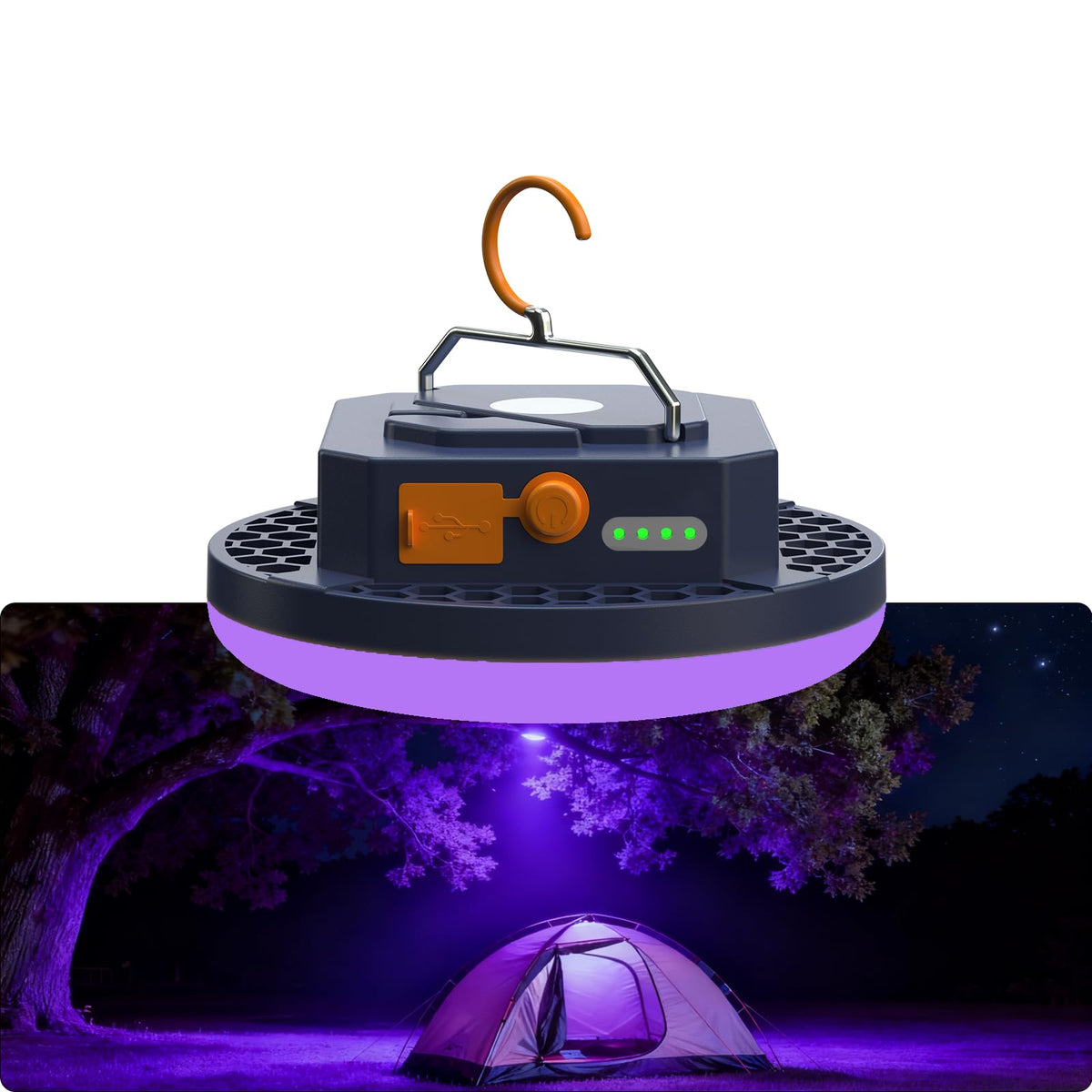 10000mAh Rechargeable 96 LED 395nm UV 6500K Camping Light - iodoo Official Imagery - 1