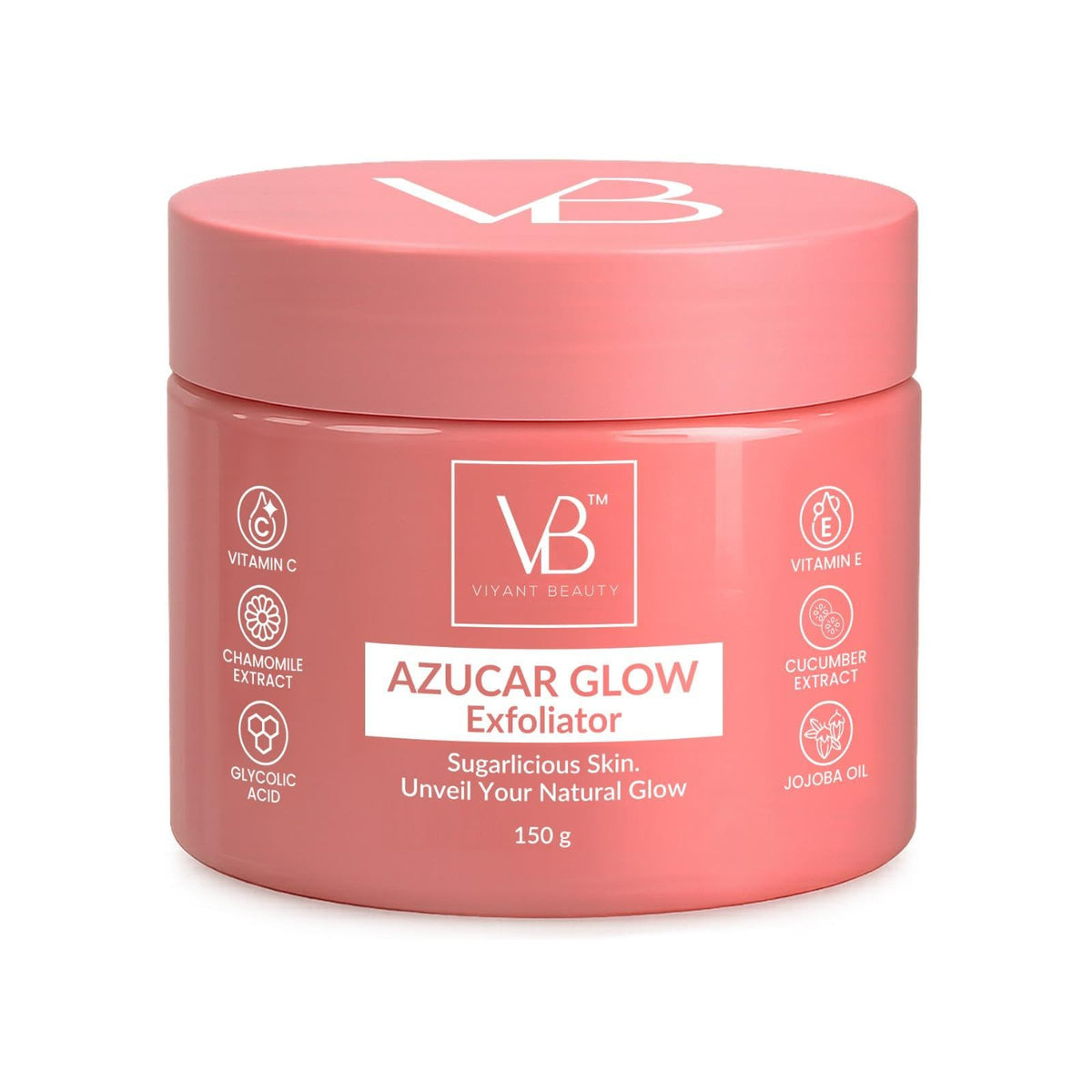 AZUCAR GLOW Facial Sugar Scrub Exfoliating Face Scrub for - VIYANT BEAUTY Official Imagery - 2