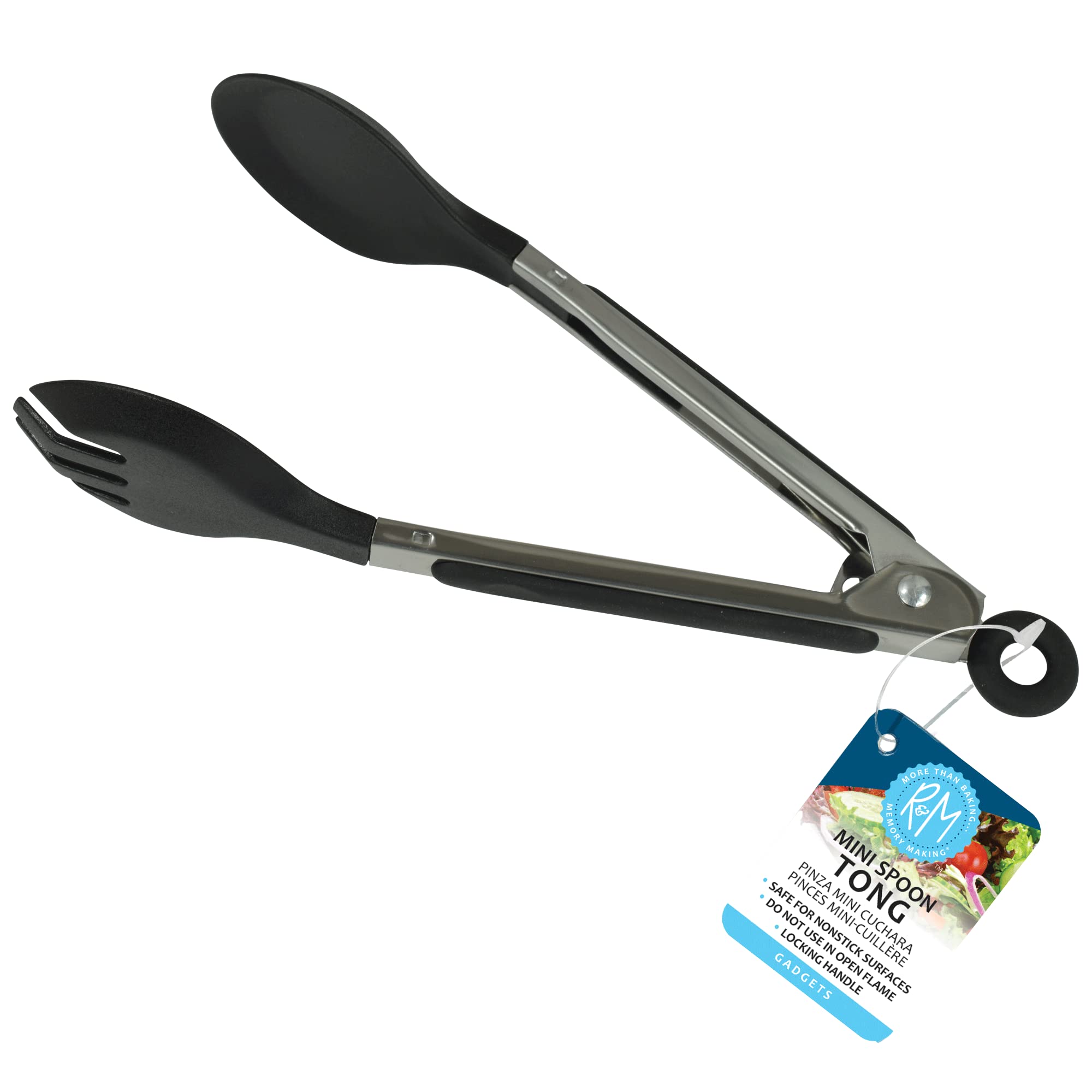 R&M International 96922 Mini 8" Spoon Tong with Locking Handle - View 1