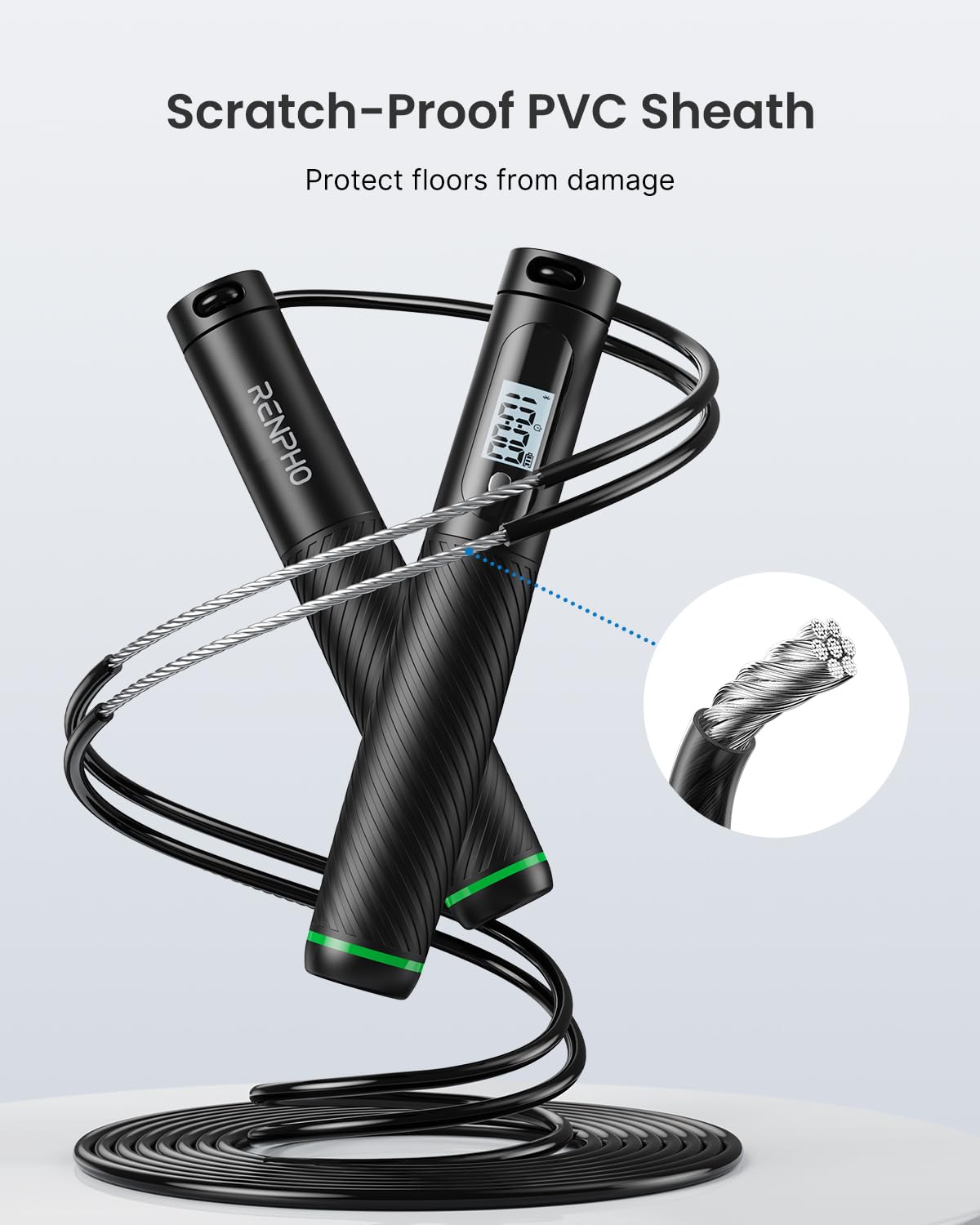 RENPHO Smart Cordless Jump Rope with Counter App Data - RENPHO Official Imagery - 5