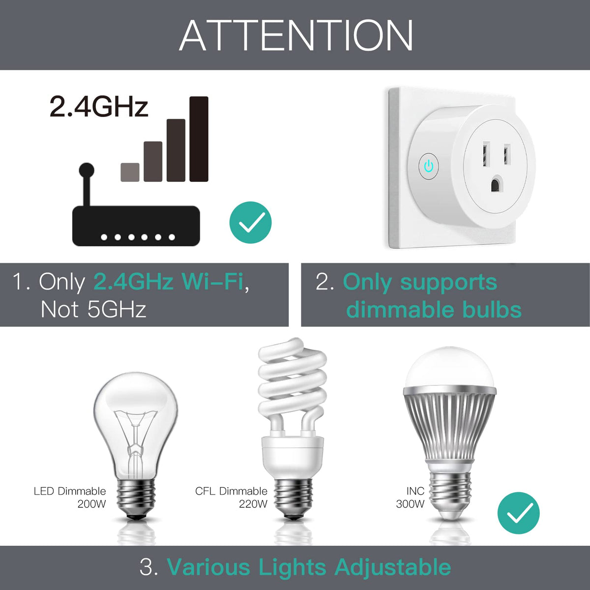 MOES Smart Dimmer Plug 2 Pack Plug in Lamp Dimmer Outlet for - MOES Official Imagery - 6