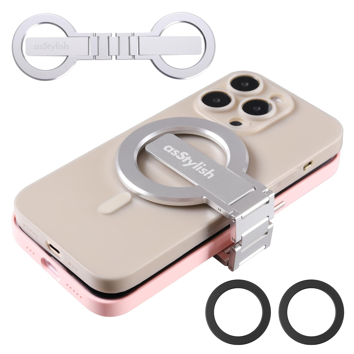 Twins Carry Magnetic Dual Phone Holder for iPhone Android - asStylish Official Imagery - 2