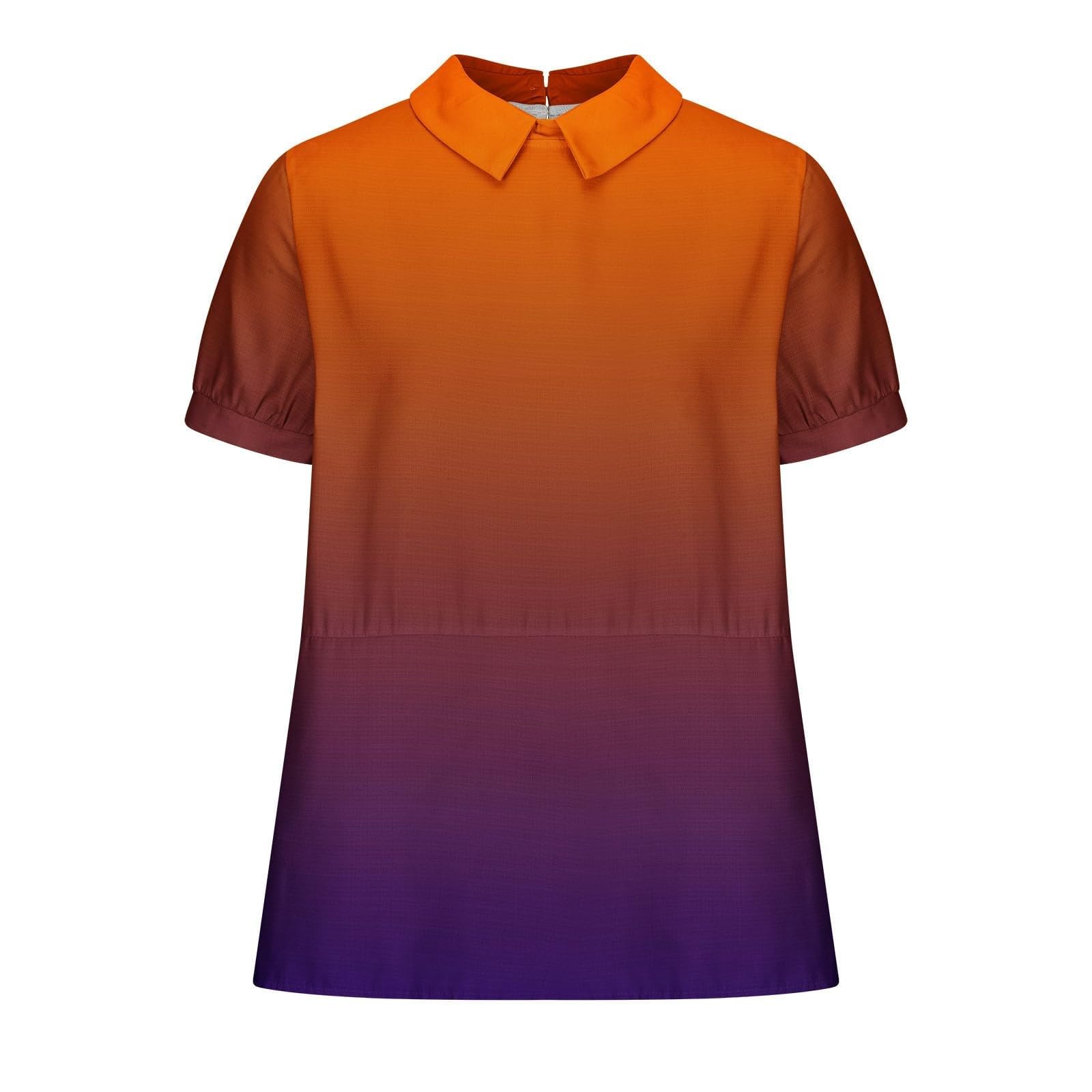 Linen Shirts for Women 2025 Summer Lightweight Short Sleeve Tunic Tshi - View 4