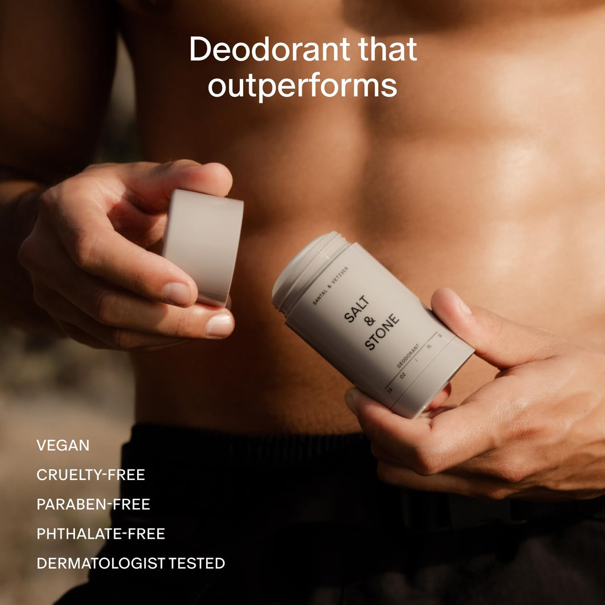 Salt Stone Aluminum Free Deodorant Women Men Santal Vetiver - Salt & Stone Official Imagery - 8