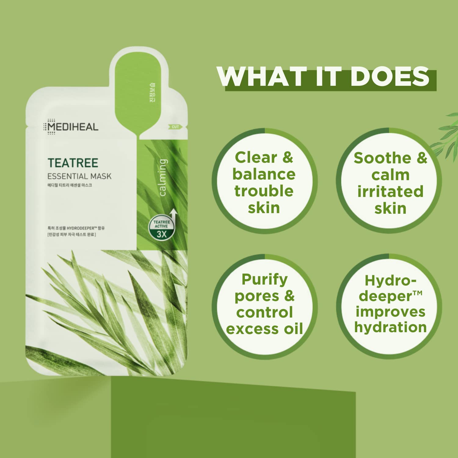 Mediheal Official Collagen &amp; Tea Tree Sheet Mask 20 Sheets - MEDIHEAL