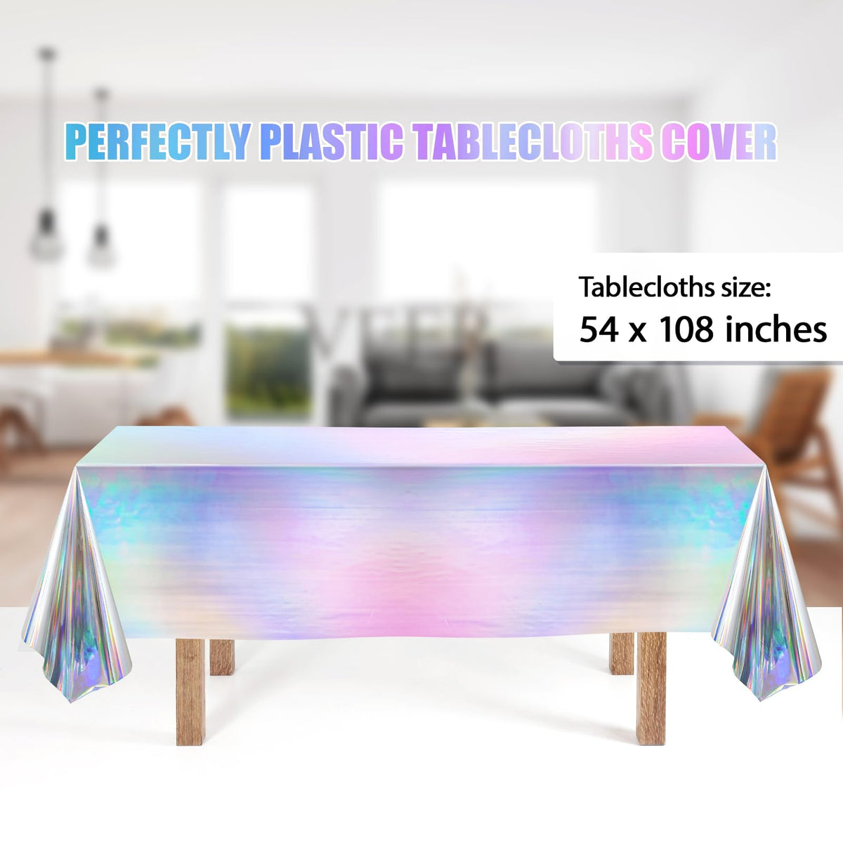 Iridescent Party Decorations 132 Pcs Disposable Iridescent - Childom Official Imagery - 4