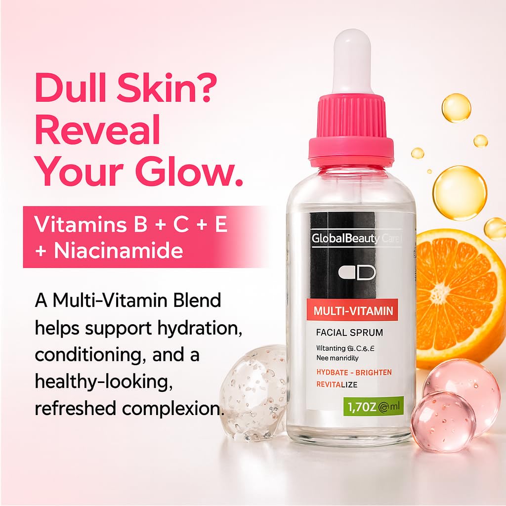 Global Beauty Care Multi-Vitamin Facial Serum, Hydrating Face - Global Beauty Care