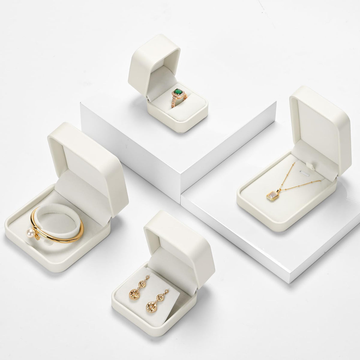 Oirlv Leather Jewelry Set Box Big Necklace Storage Case - Oirlv Official Imagery - 5