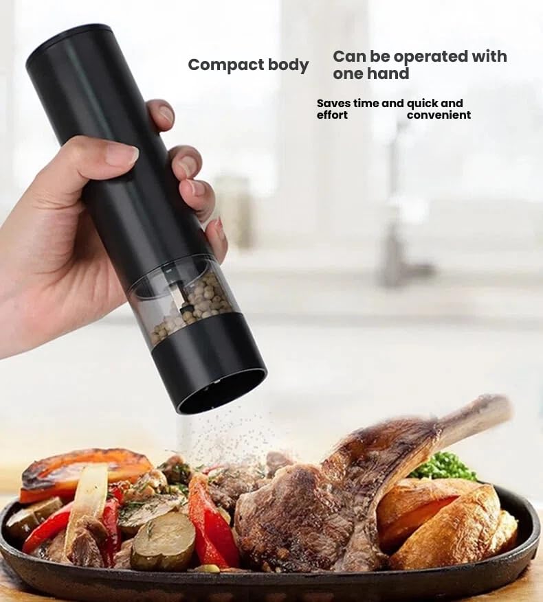 Electric Salt and Pepper Grinder Set, Ceramic - Product Imagery