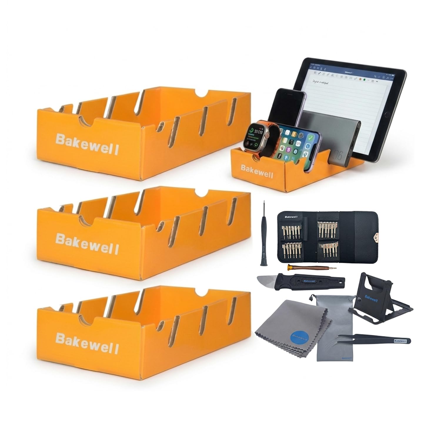 Bakewell 3-Pack Laptop, Phone & Pen Desktop Holder