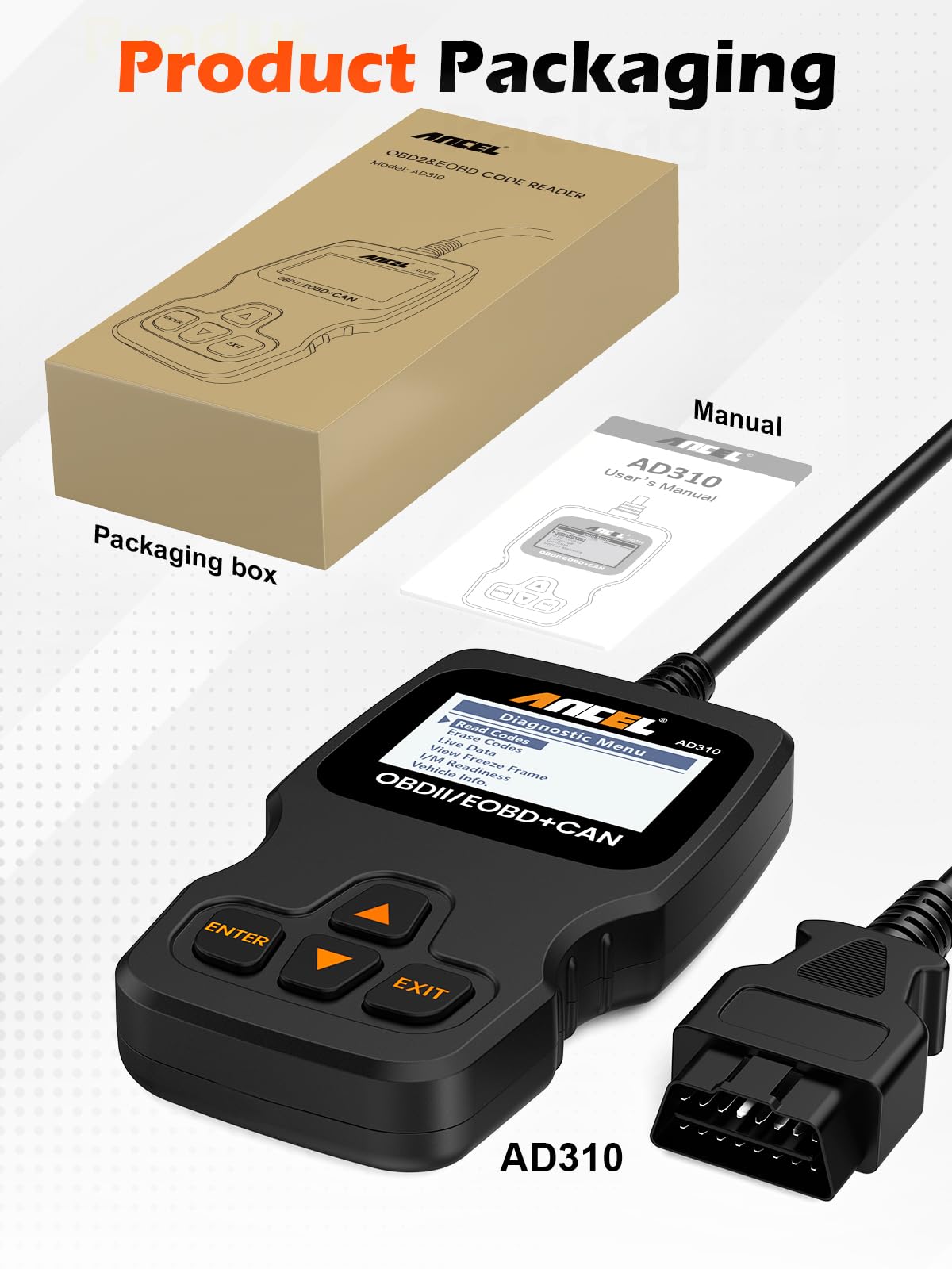 ANCEL AD310 Classic Enhanced Universal OBD II Scanner Car Engine - ANCEL Official Product View 8