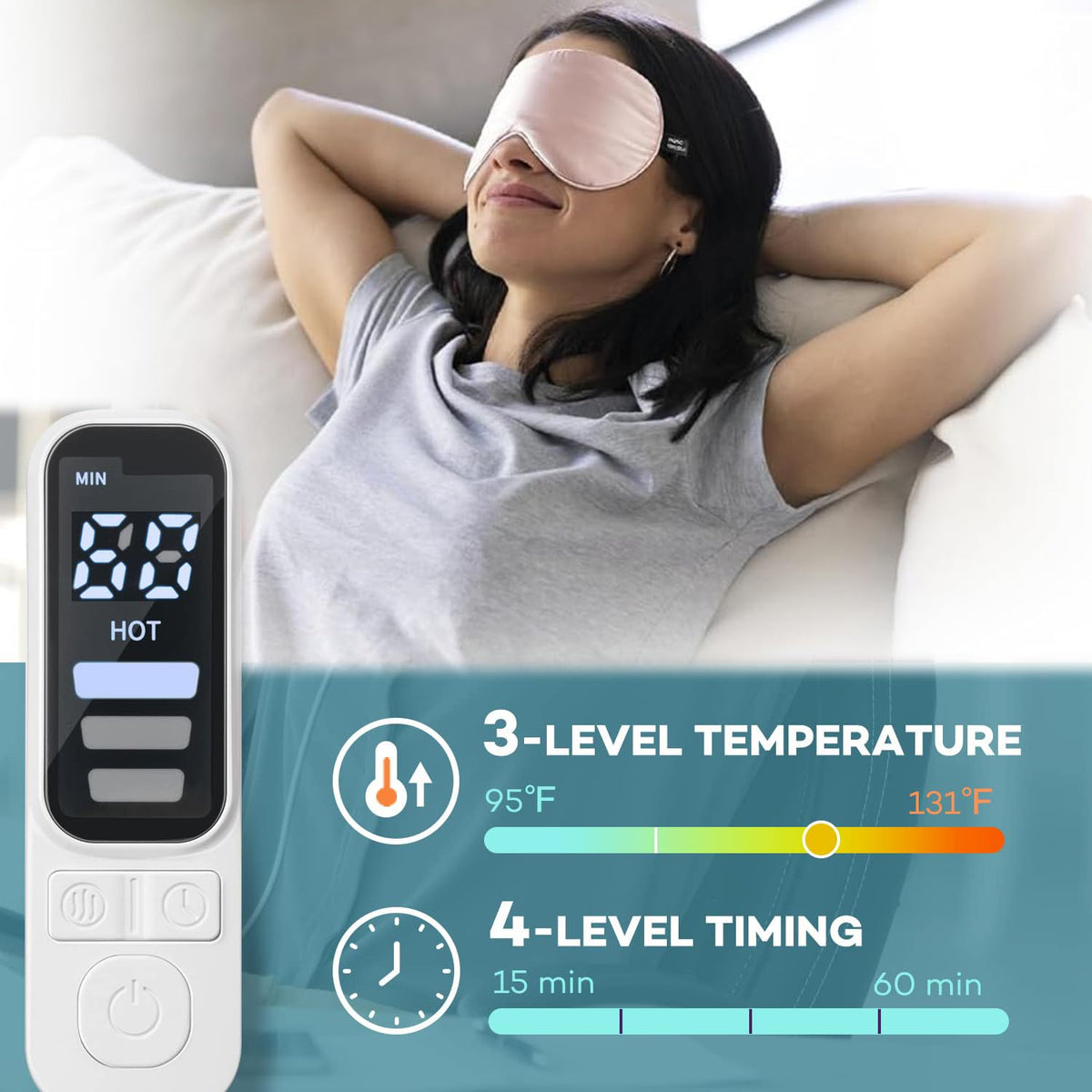 Pink Heated Eye Mask for Dry Eyes MGD Blepharitis Stye - FlexTherm Official Imagery - 5
