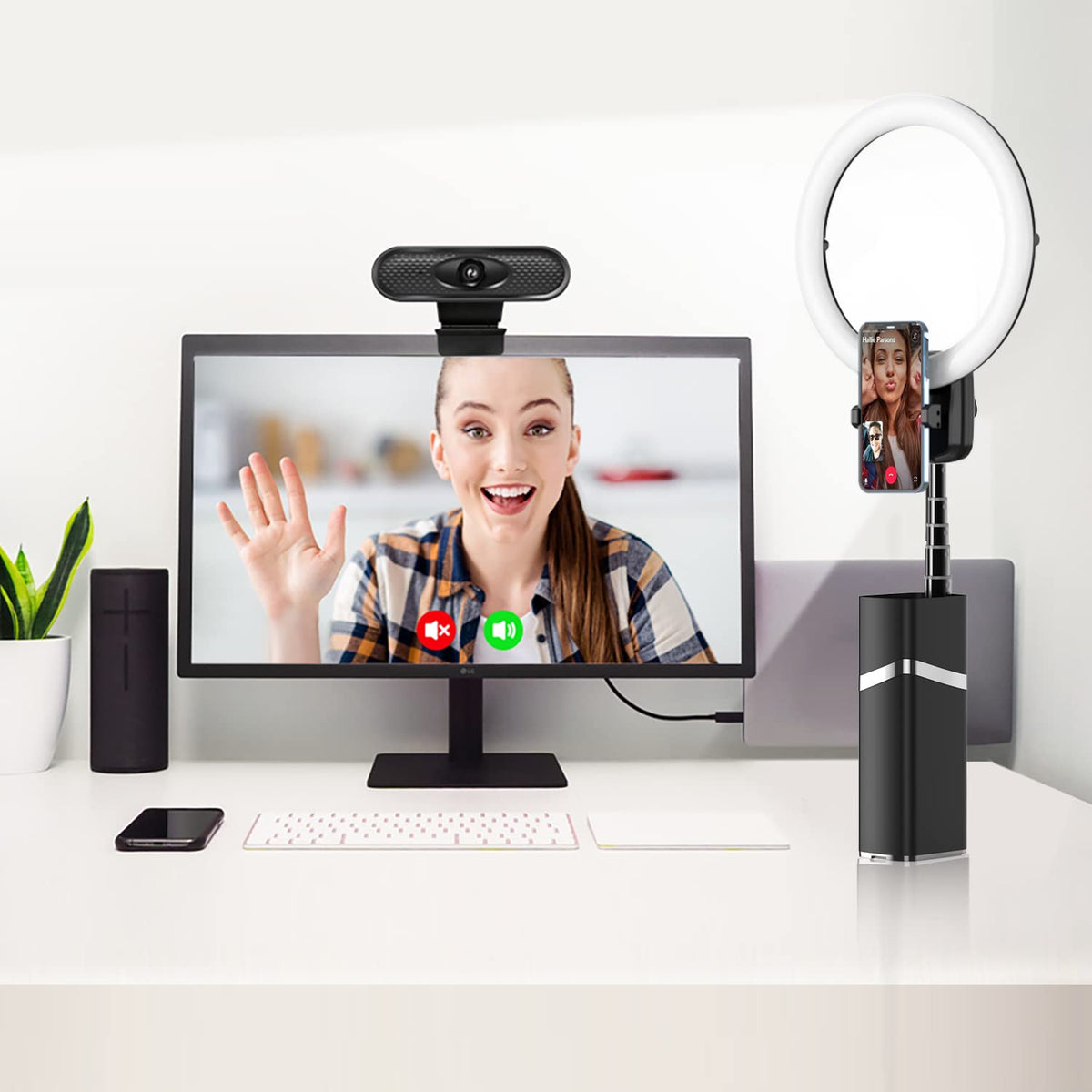 Portable Ring Light with Stand 4000mAh Battery Operated - yAyusi Official Imagery - 6
