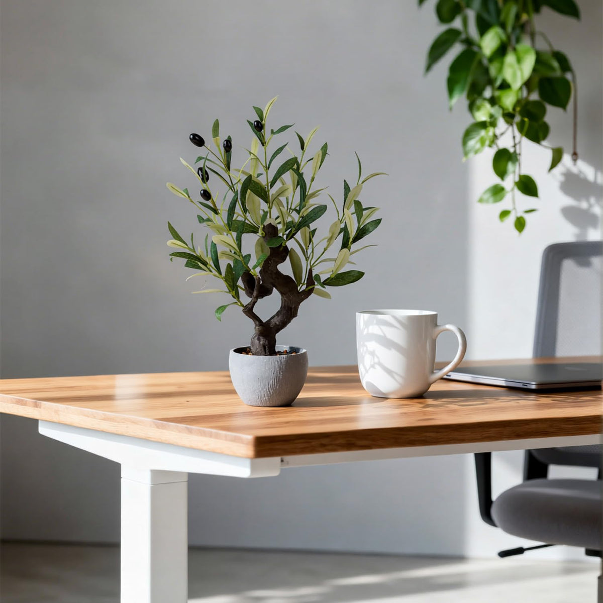 Artificial Olive Tree Potted Plant with Stone Pot 19 Tall - TOARTi Official Imagery - 6