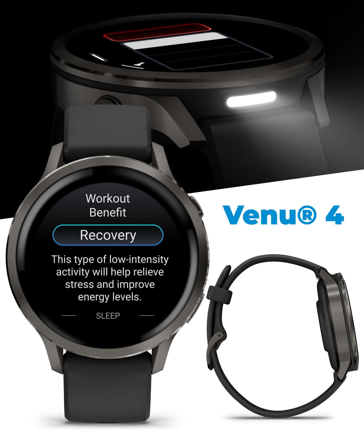 Garmin Venu 4 41mm AMOLED Advanced Health & Fitness GPS Smartwatch, Br - View 5