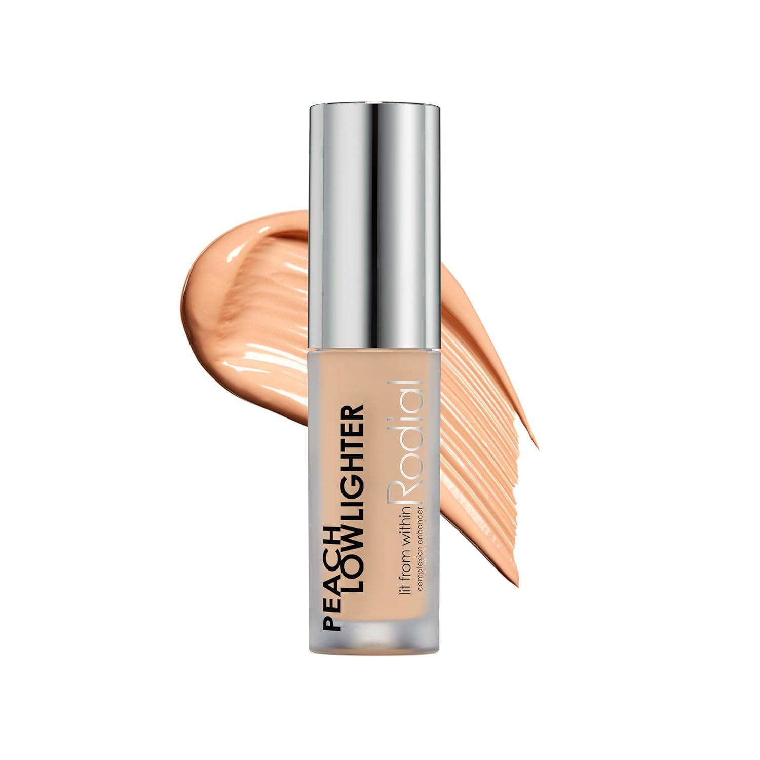 Mini Rodial Peach Lowlighter under eye brightener by Elefair, travel size 0.05 fl oz, hydrating and illuminating eye product