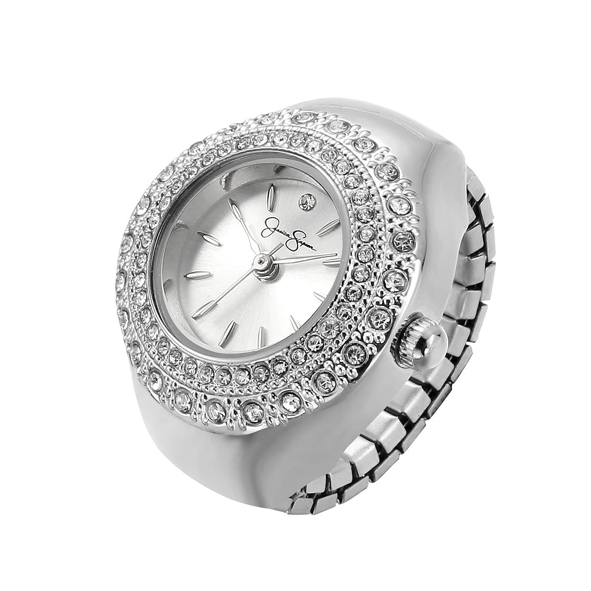 Jessica Simpson Women s Silver Adjustable Ring Watch Crystal - Jessica Simpson Official Imagery - 2