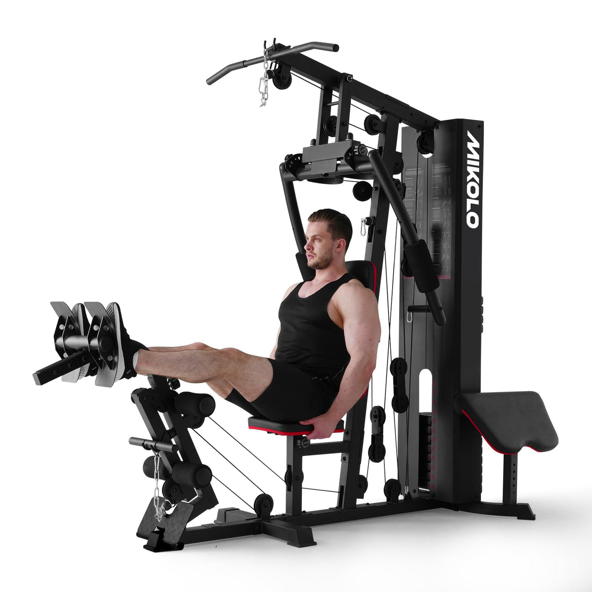 Mikolo Home Gym Workout Station with 150LBS Weight Stack - Mikolo Official Imagery - 2
