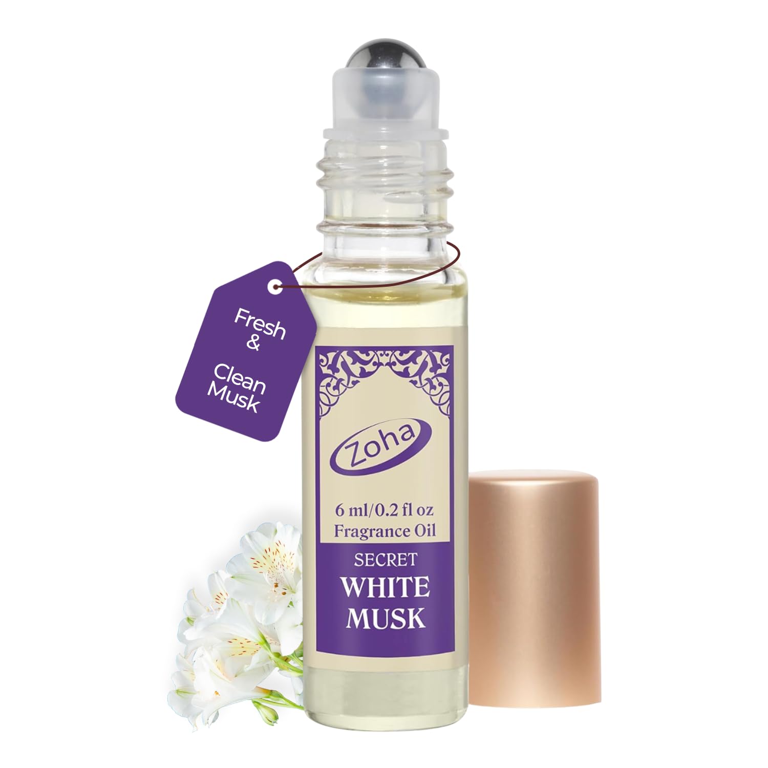 Zoha White Musk | Roll on Perfumes for Women & Men | - Product Imagery