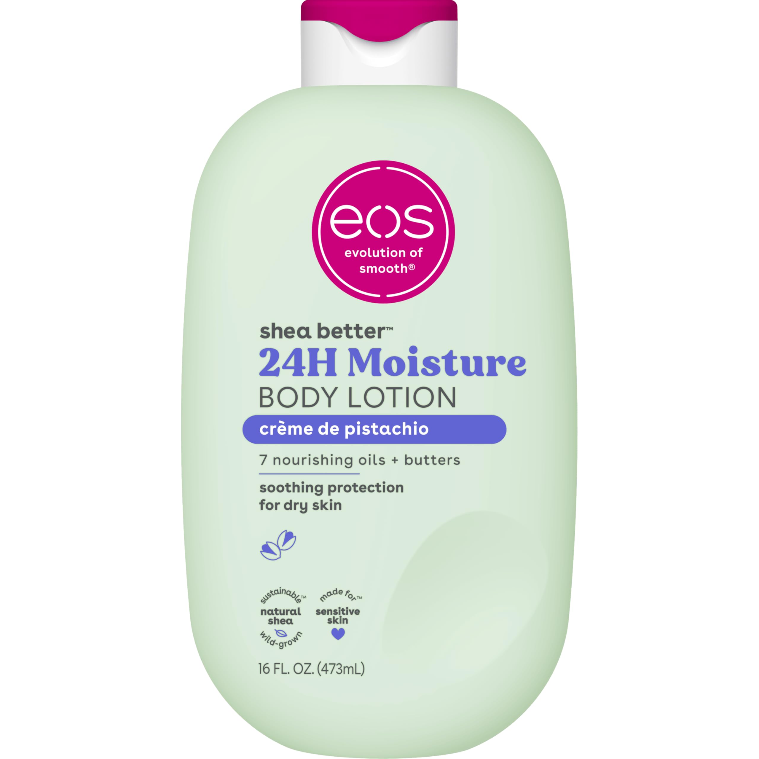 eos Shea Better Body Lotion- Crème de Pistachio, Natural Shea, - Product Imagery