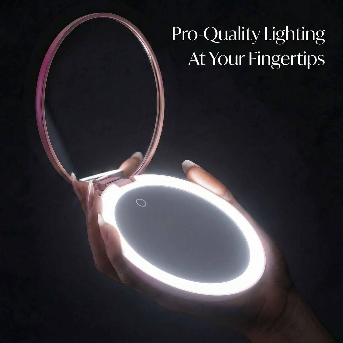 Fancii Taylor LED Lighted Travel Makeup Mirror Rechargeable - Fancii Official Imagery - 6