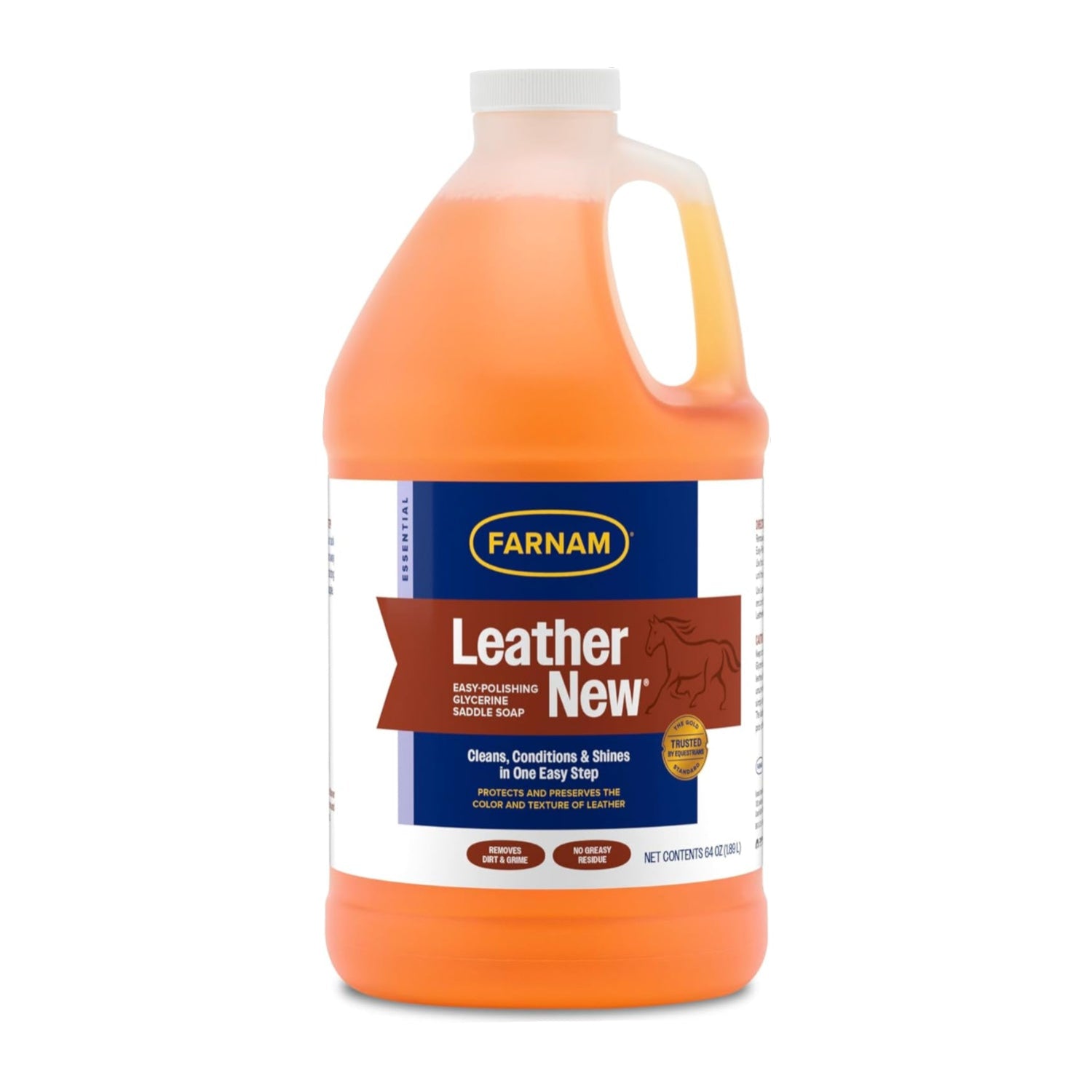 Farnam Leather New Easy-Polishing Glycerine Saddle Soap and Leather Cleaner in a bottle with a pump dispenser