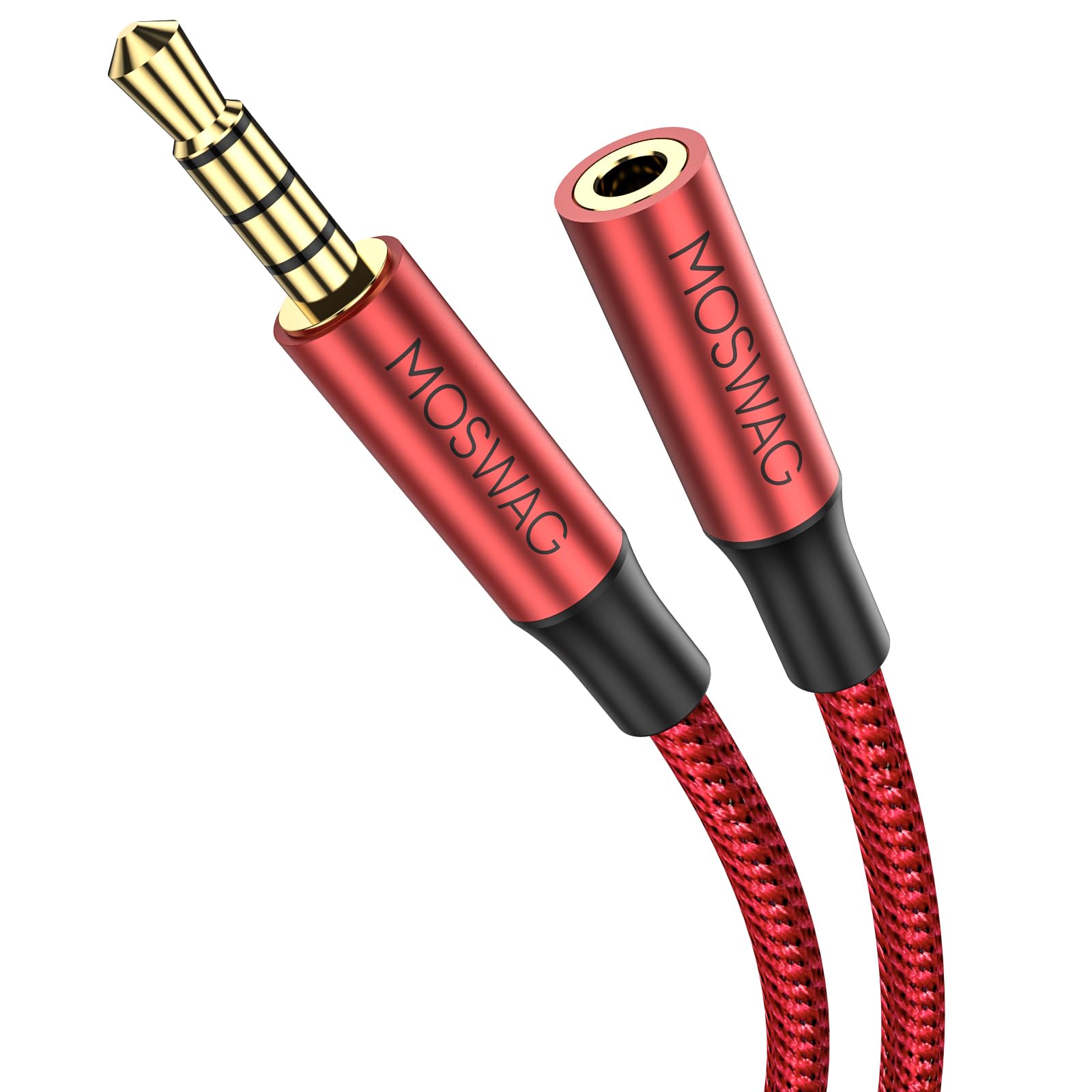 MOSWAG 6.6FT 3.5mm Male to Female Extension Cable with Microphone by MOSWAG - Angle View 8