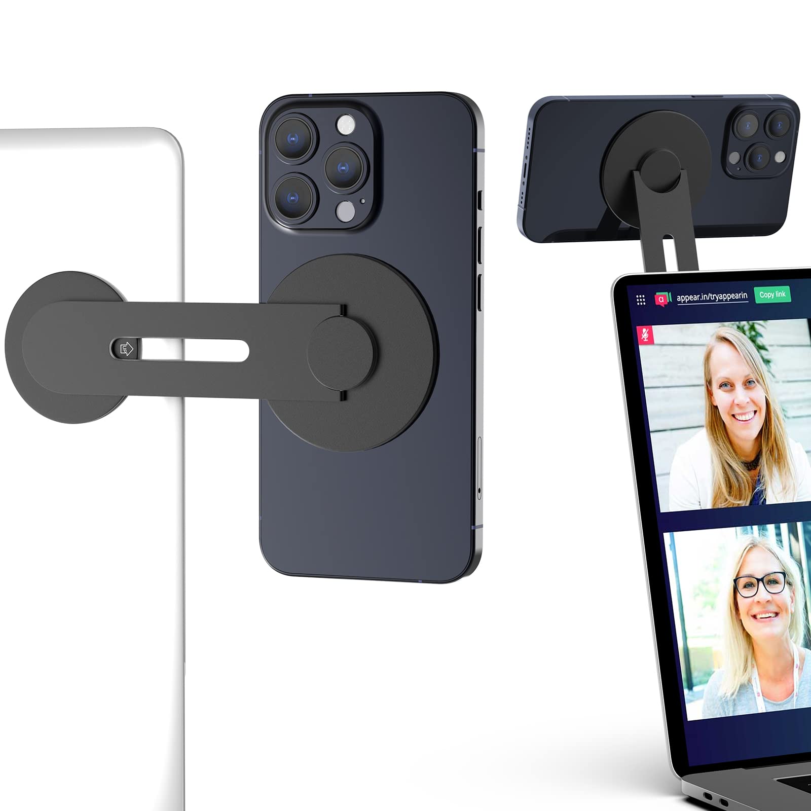 Aerbeis Magnetic Laptop Phone Mount for iPhone 17/16/15/14/13/12 MagSafe