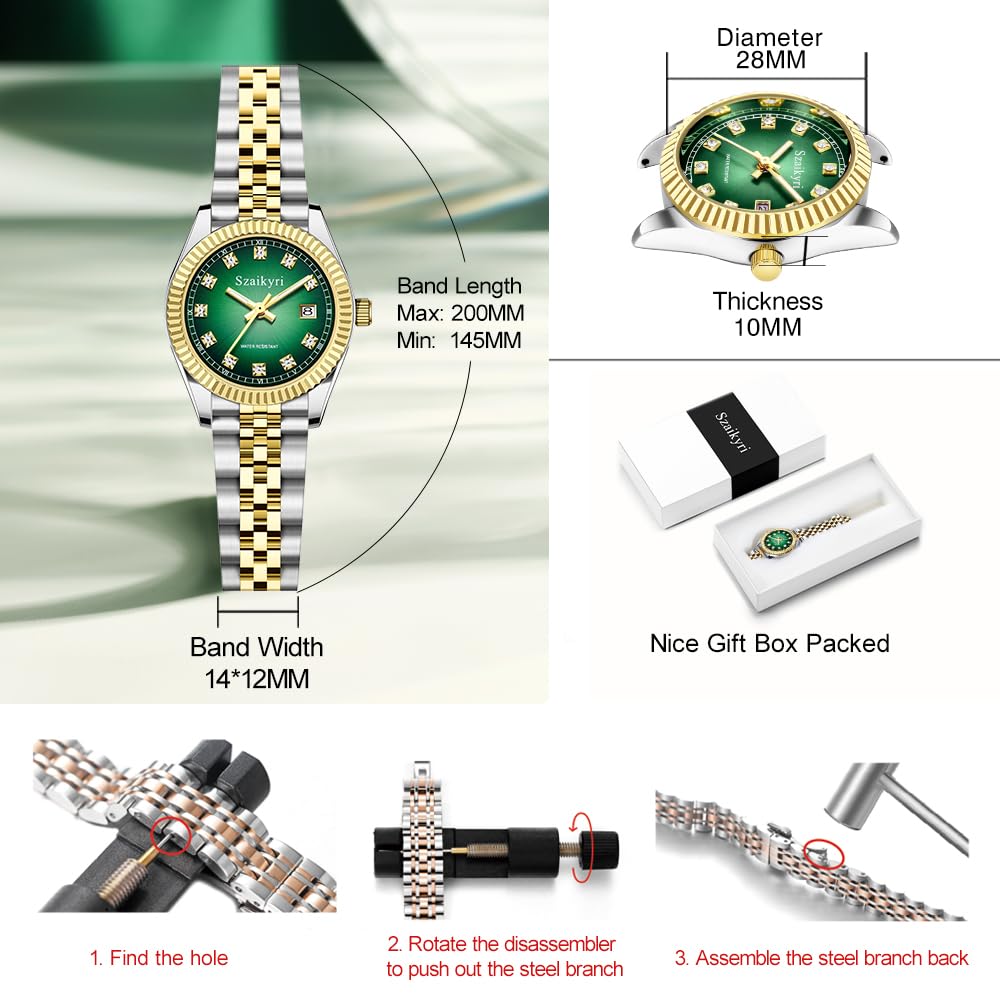 Szaikyri Classic Watch for Women with Solid Stainless Steel - Szaikyri Official Imagery - 8