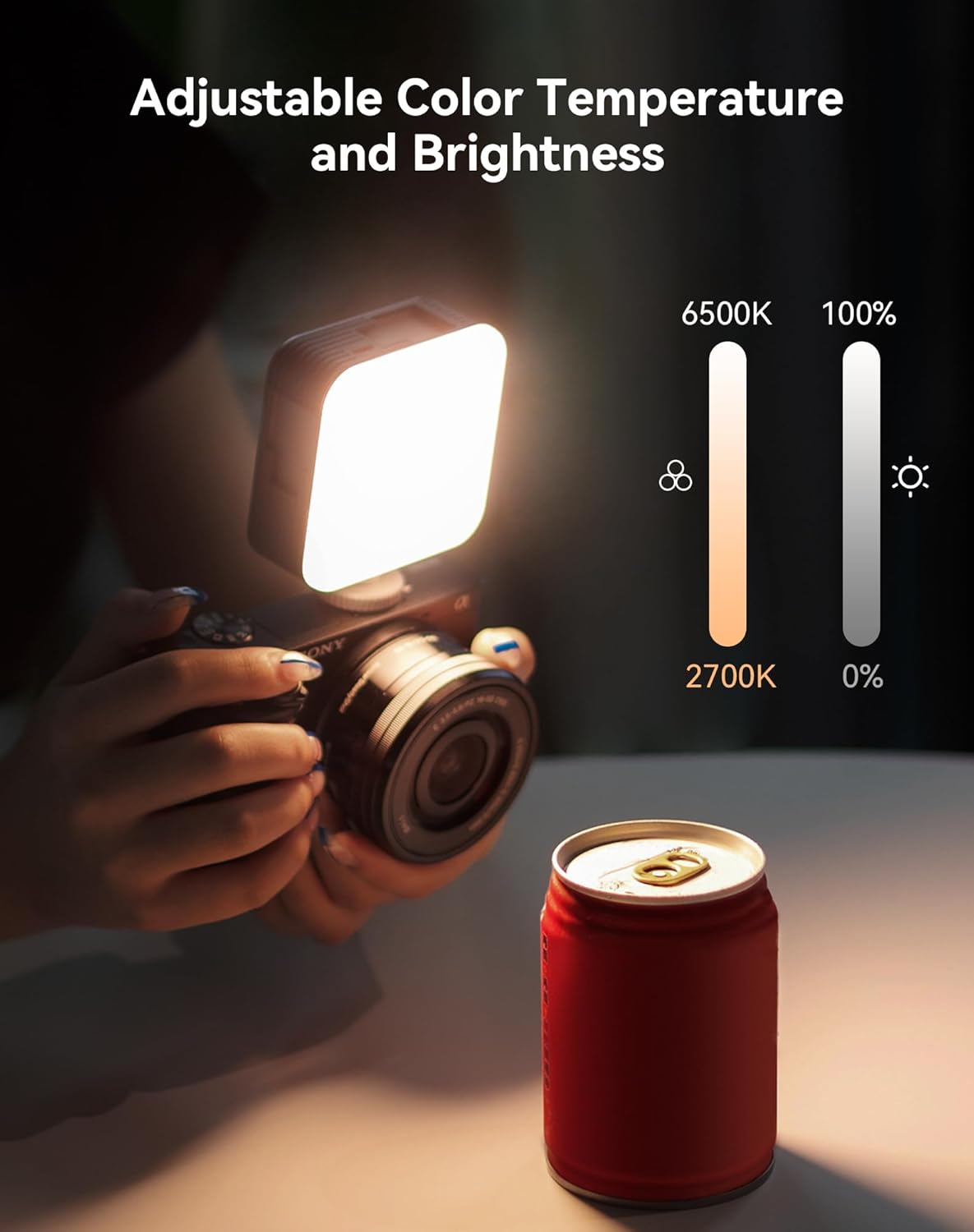 SmallRig P96 LED video light with 96 LED beads, portable camera lighting for photography and videography.