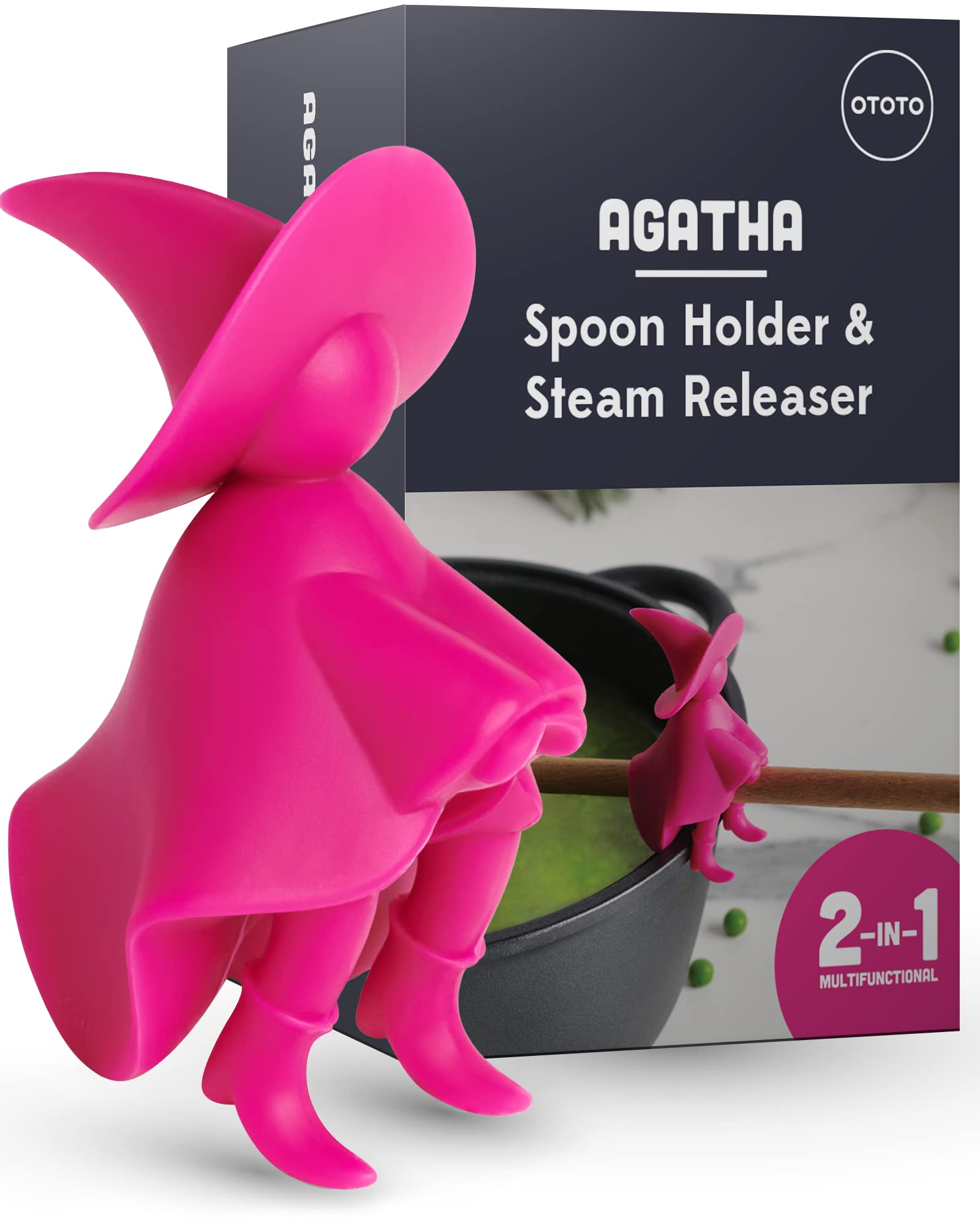 OTOTO 2 in 1 Silicone Spoon Rest & Steam Releaser - Large Spoon Holder - View 10