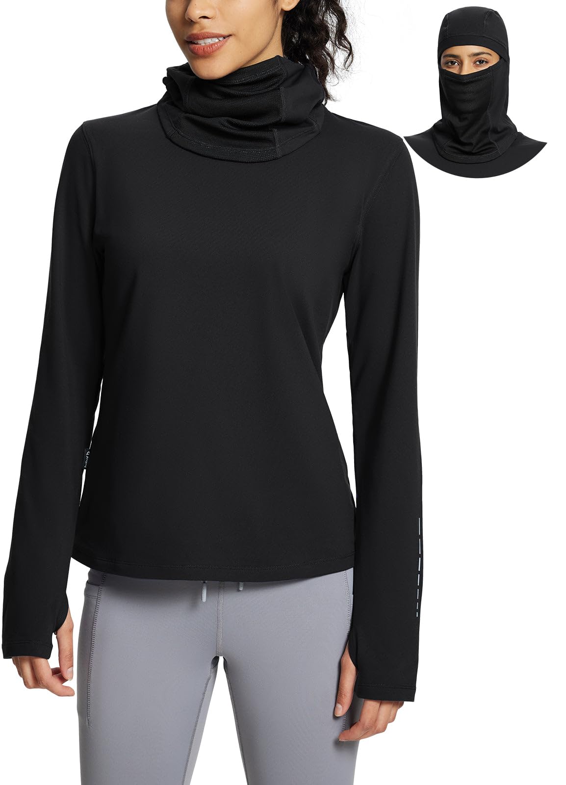 baleaf Thermal Lone Sleeve Shirts for Women Winter Clothing - baleaf Official Imagery - 2
