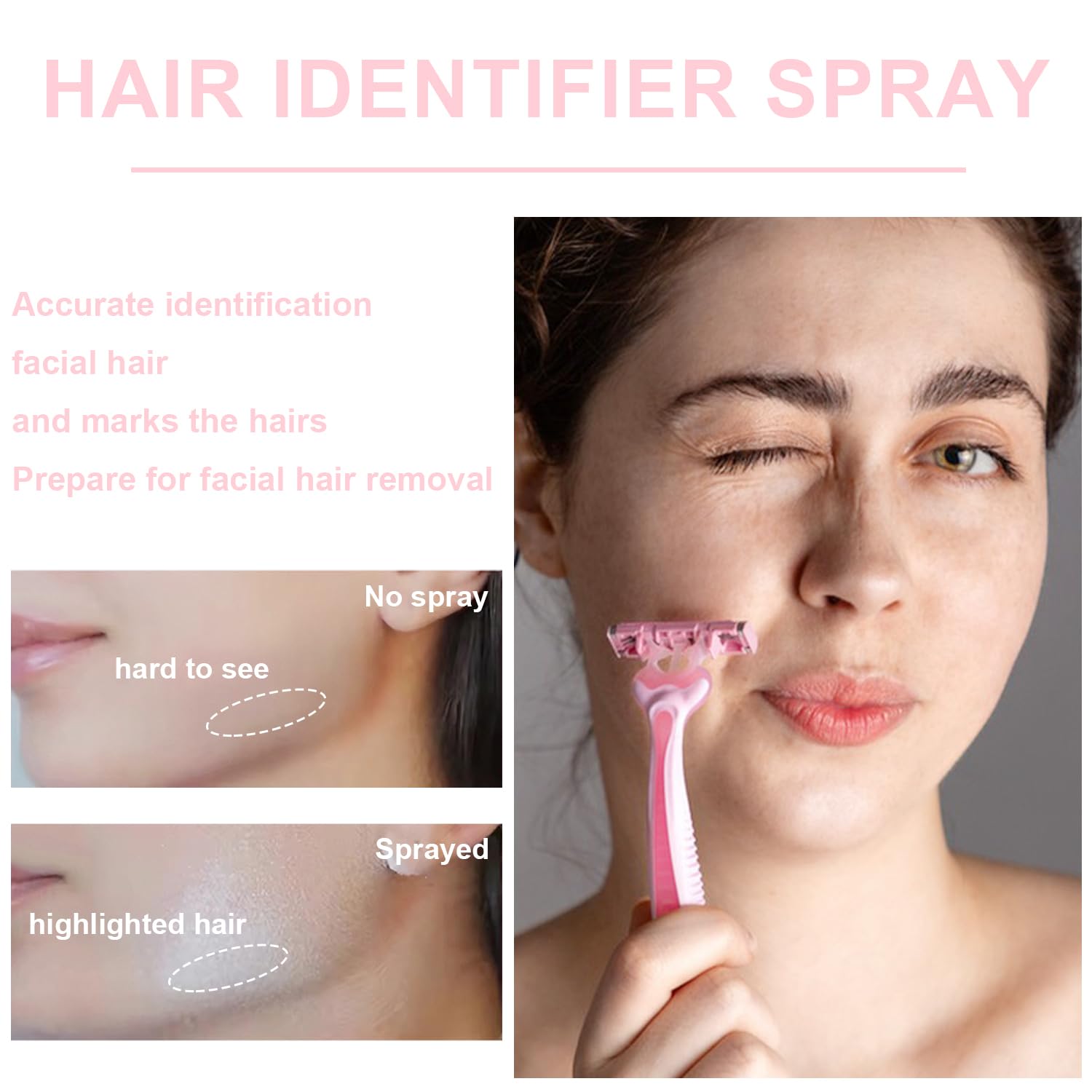 Meilury Hair Identifier Spray for Face Shaving for Women,Dermaplaning - View 5