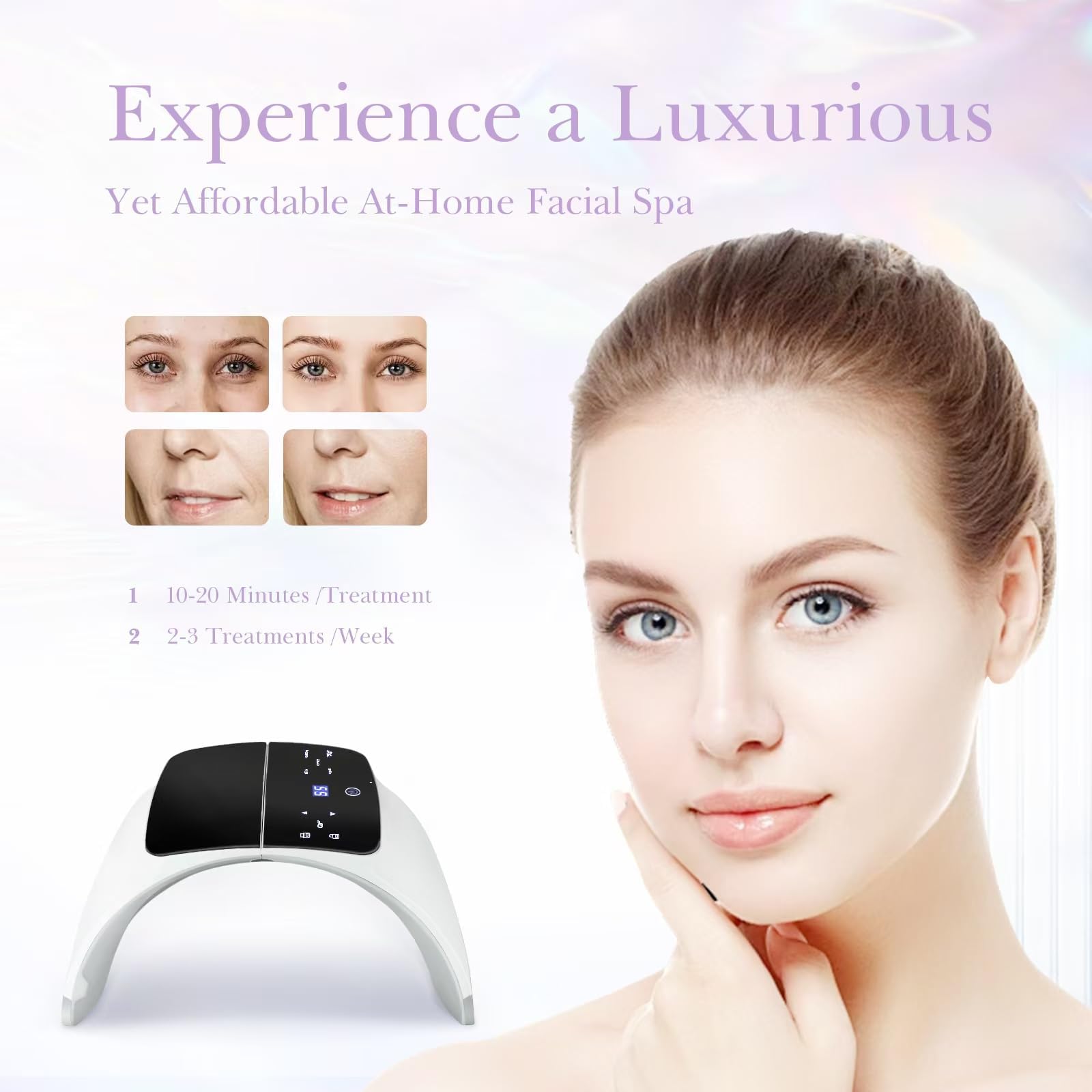 LED Light Therapy Mask Red Light Therapy Equipment, LED Face - Duevie