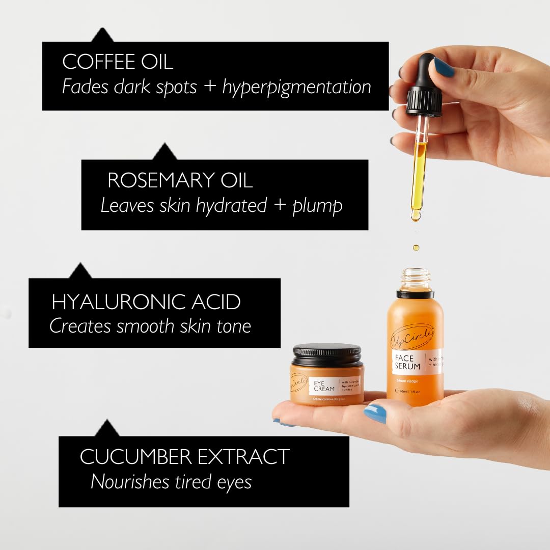 UpCircle Caffeinated Duo – Our Face Oil and Eye Cream Duo – Vitamin C, - UPCIRCLE Official Product View 5