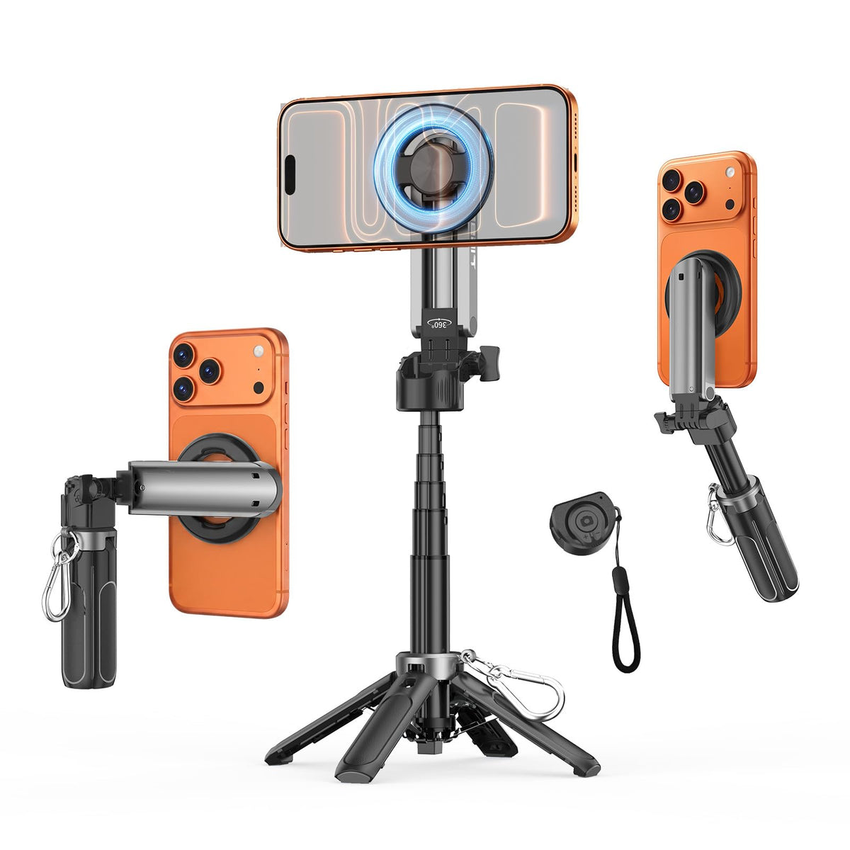 Magnetic Selfie Stick Tripod for iPhone Android MagSafe - Linber Official Imagery - 2