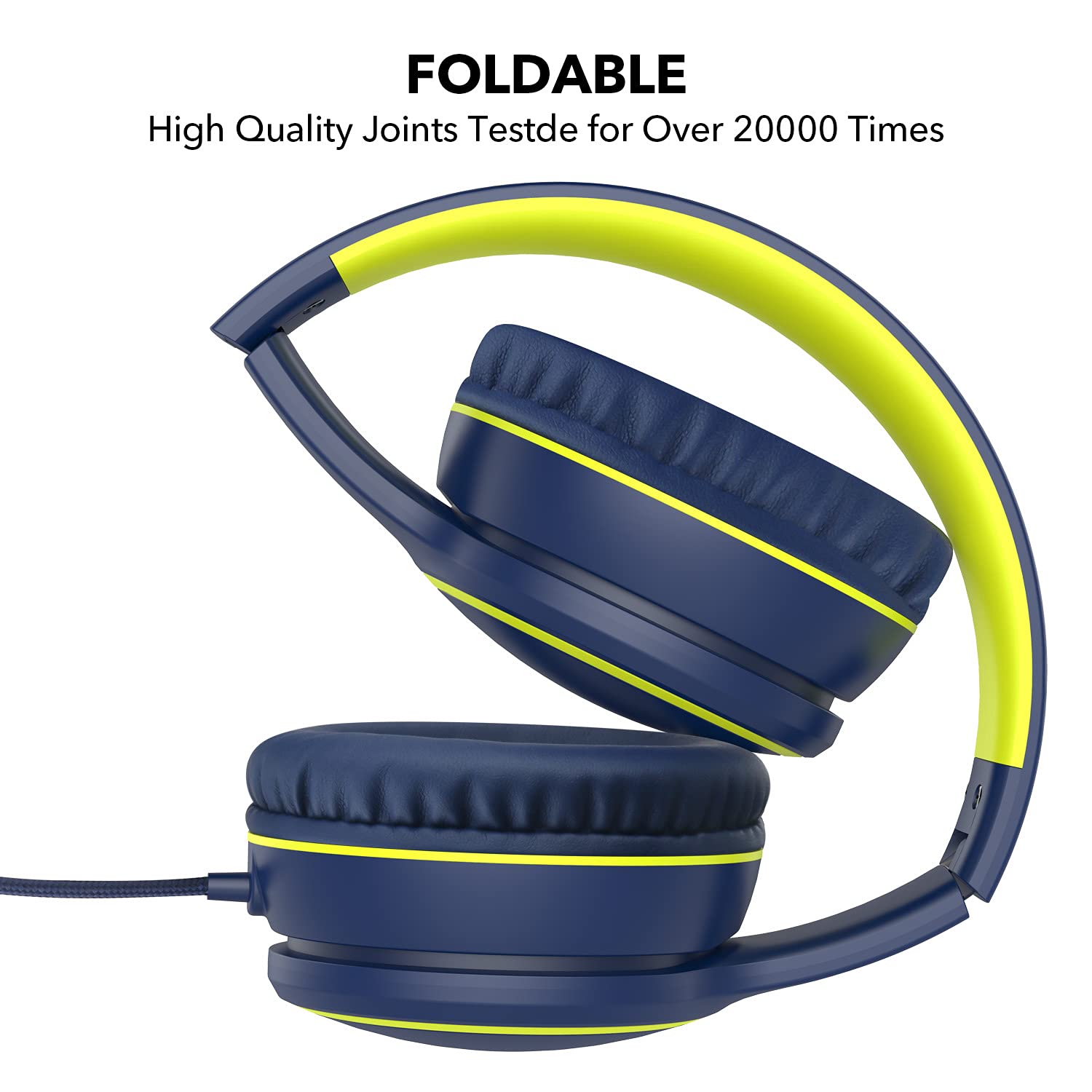 RORSOU R10 Over-Ear Headphones with Microphone, Lightweight Foldi - RORSOU Official Product View 3