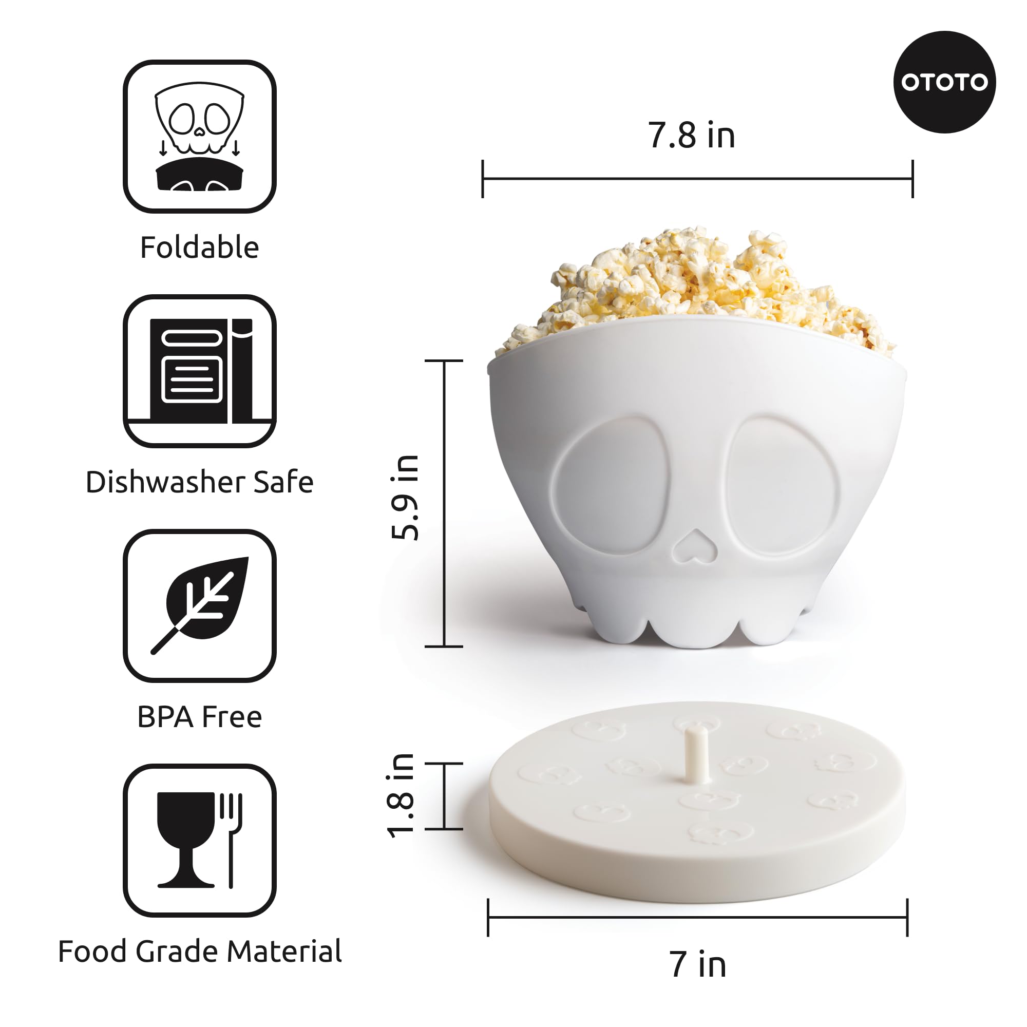OTOTO New Scary Poppings Microwave Popcorn Popper - Gothic Popcorn Mic - View 2