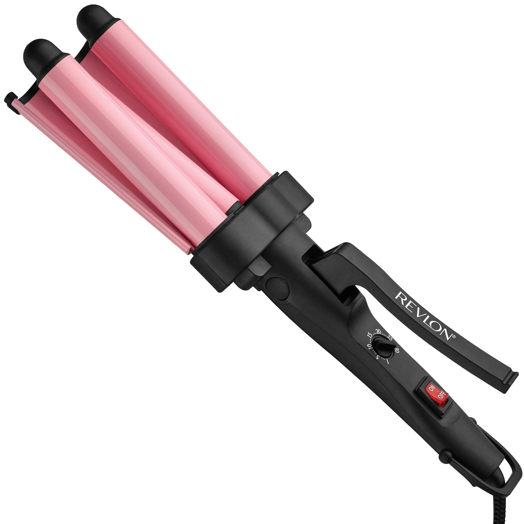 REVLON 3 Barrel Jumbo Hair Waver, Pink