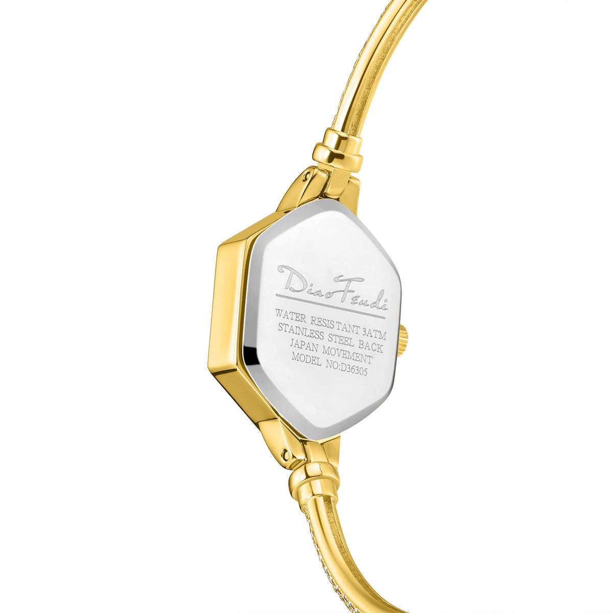 Rose Gold Petite Bracelet Watch for Women Diamond Dress - Diaofendi Official Imagery - 4