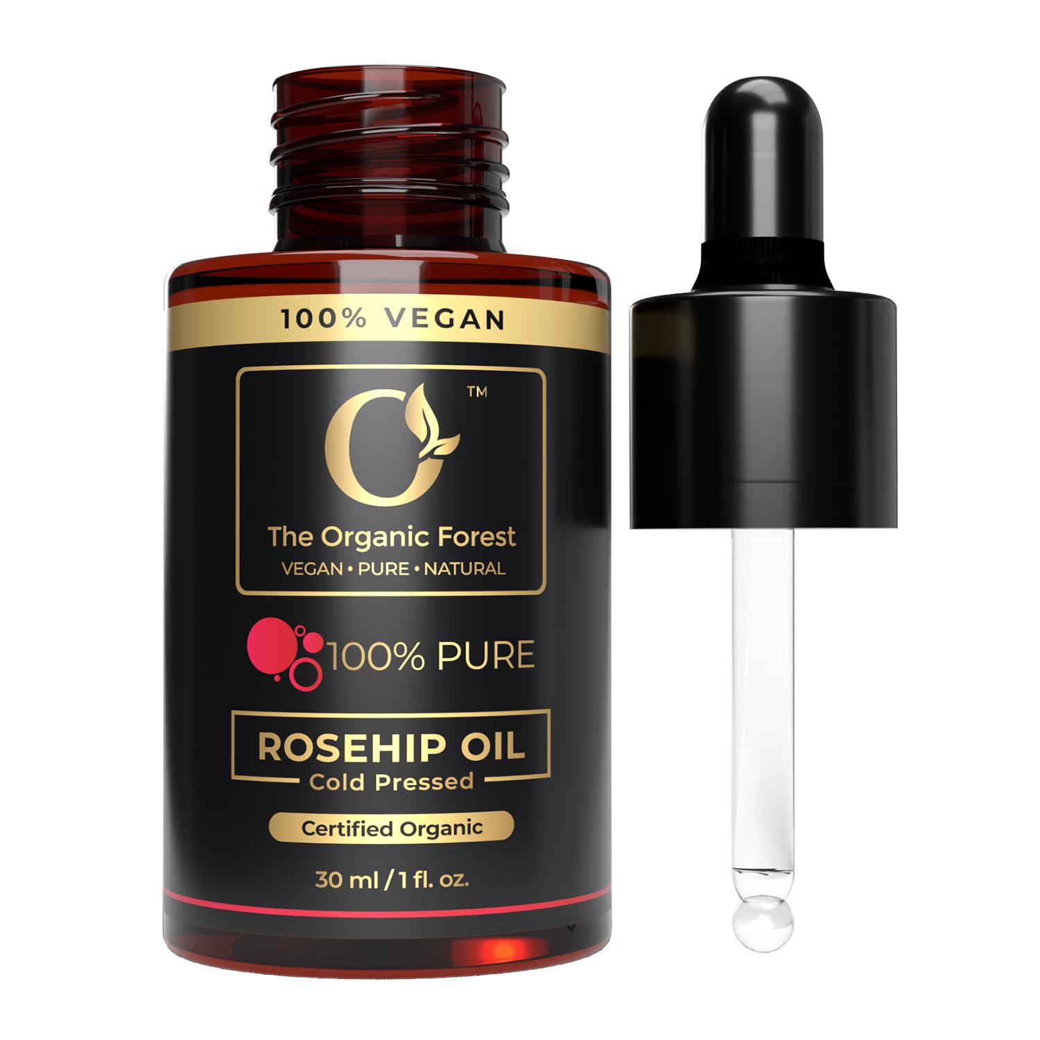 The Organic Forest – VEGAN . PURE . NATURAL 100% Plant Based Rose hip oil cold - The Organic Forest – VEGAN . PURE . NATURAL Official Product View 2