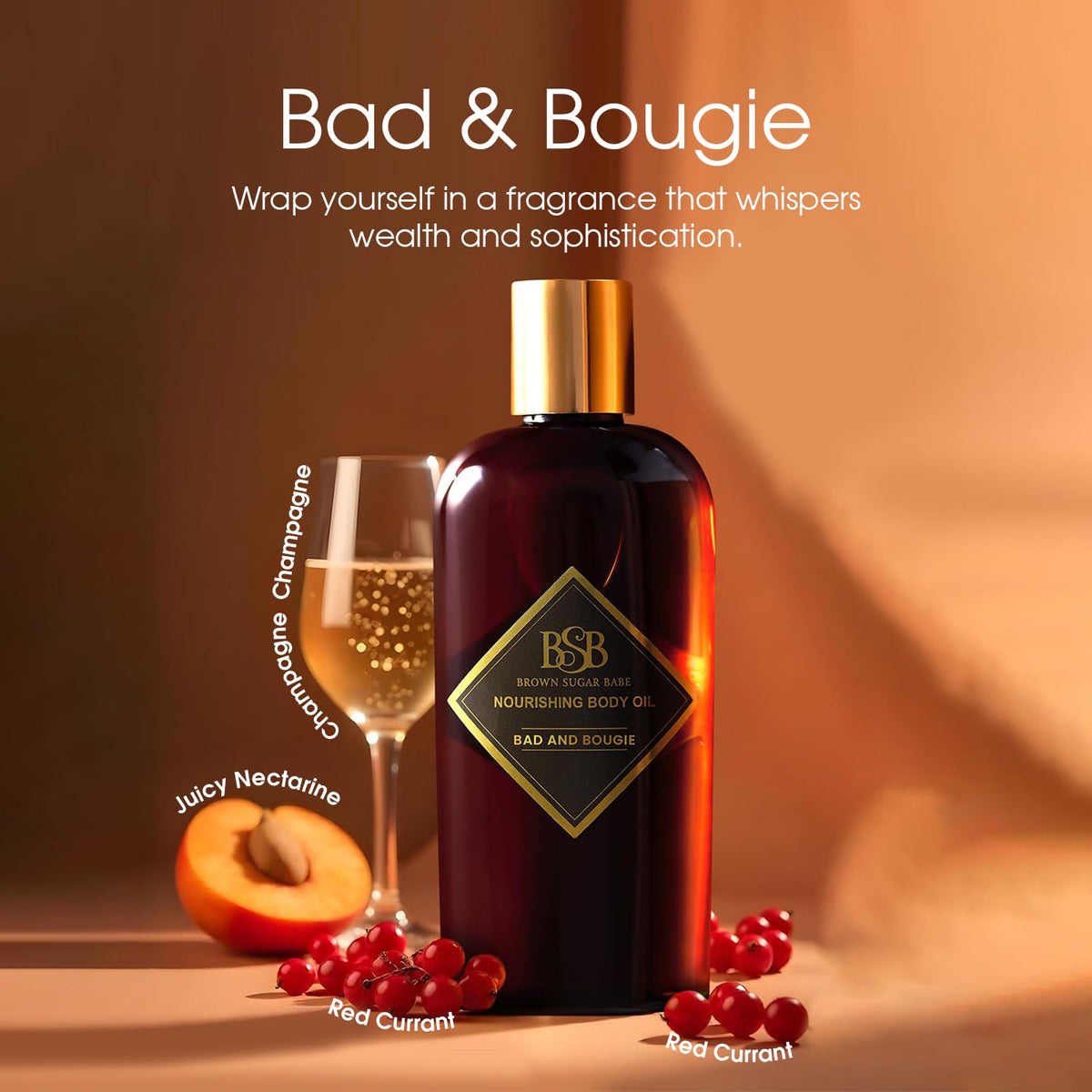 Bad and Bougie Body Oil Grape Seed and Sweet Almond - Brown Sugar Babe Official Imagery - 3