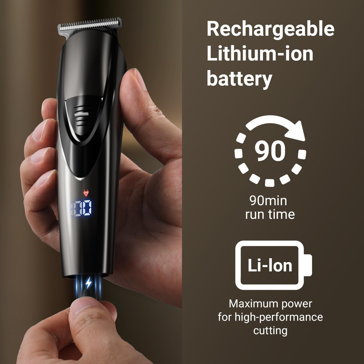 Rechargeable Beard Trimmer for Men in 1 Grooming Kit - SHPAVVER ETHUP Official Imagery - 5