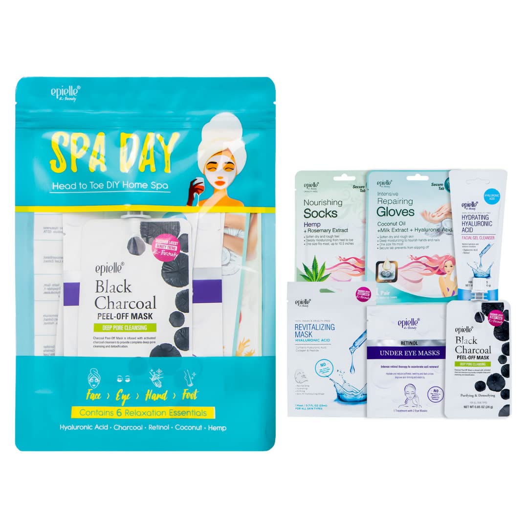 Epielle Skincare Reset Kit, 7 Home Spa Essentials, Exfoliating, - Epielle