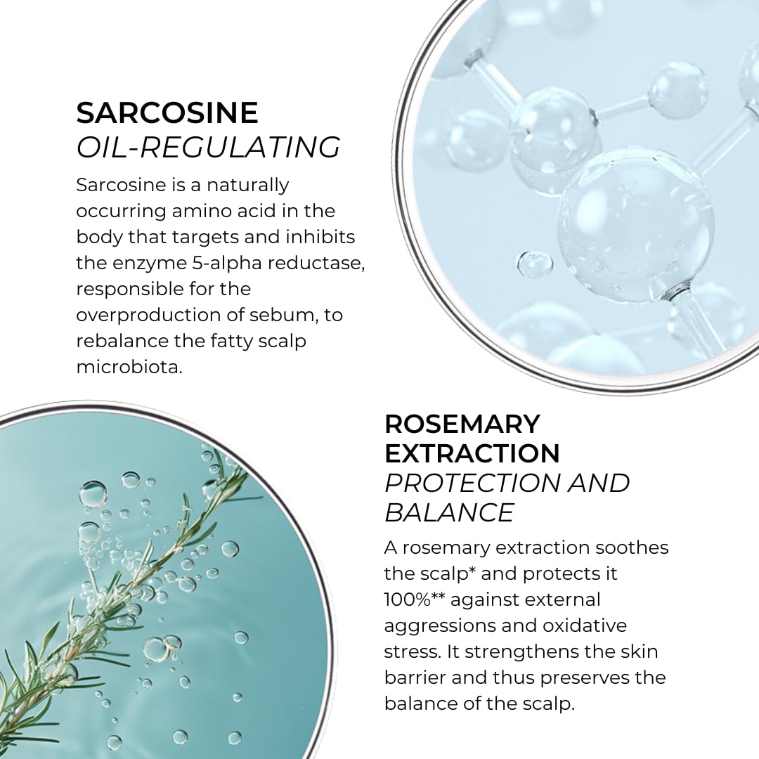 PHYTO Scalp Solutions Oil Absorbing Shampoo - Clarifying & Purifying for Oily Scalp, Removes Buildup & Excess Sebum - Silicone-Free, Refreshing Formula - 8.45 fl oz