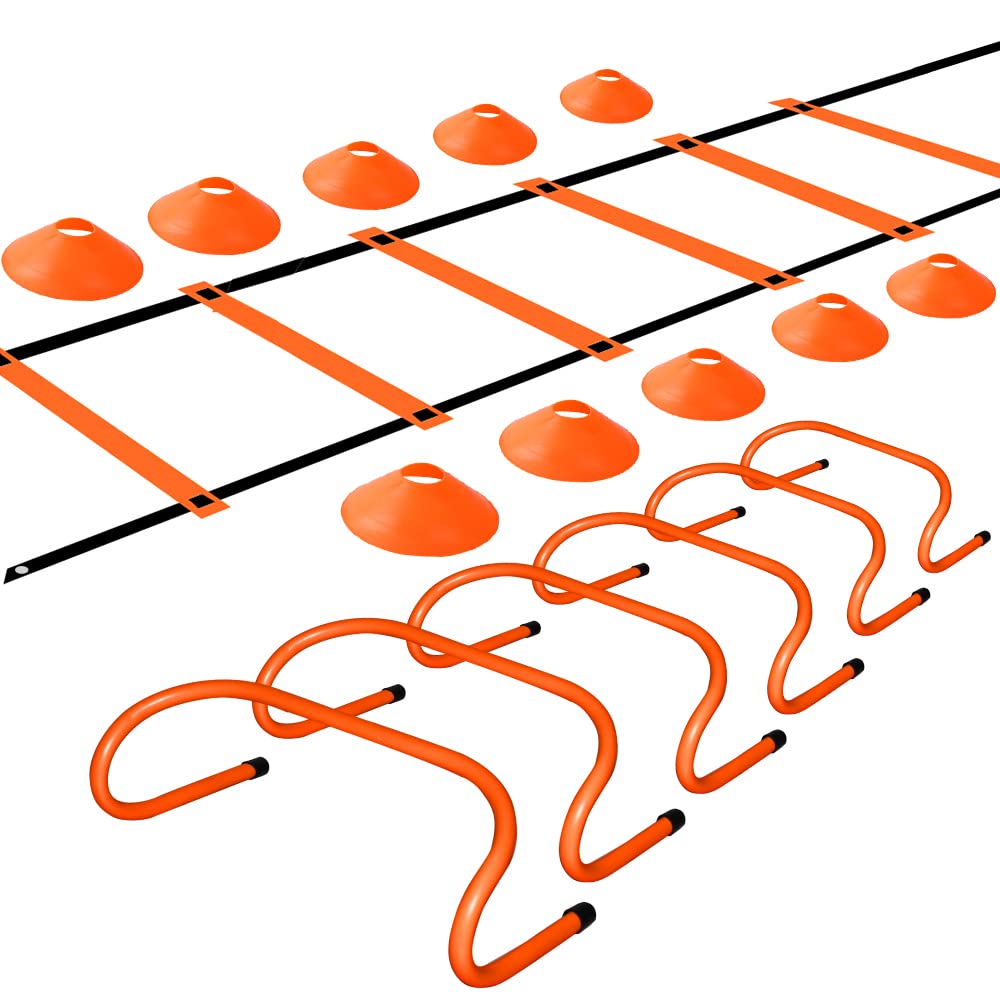 TNZMART Agility Ladder and Disc Cones Training Set - TNZMART Official Imagery - 2