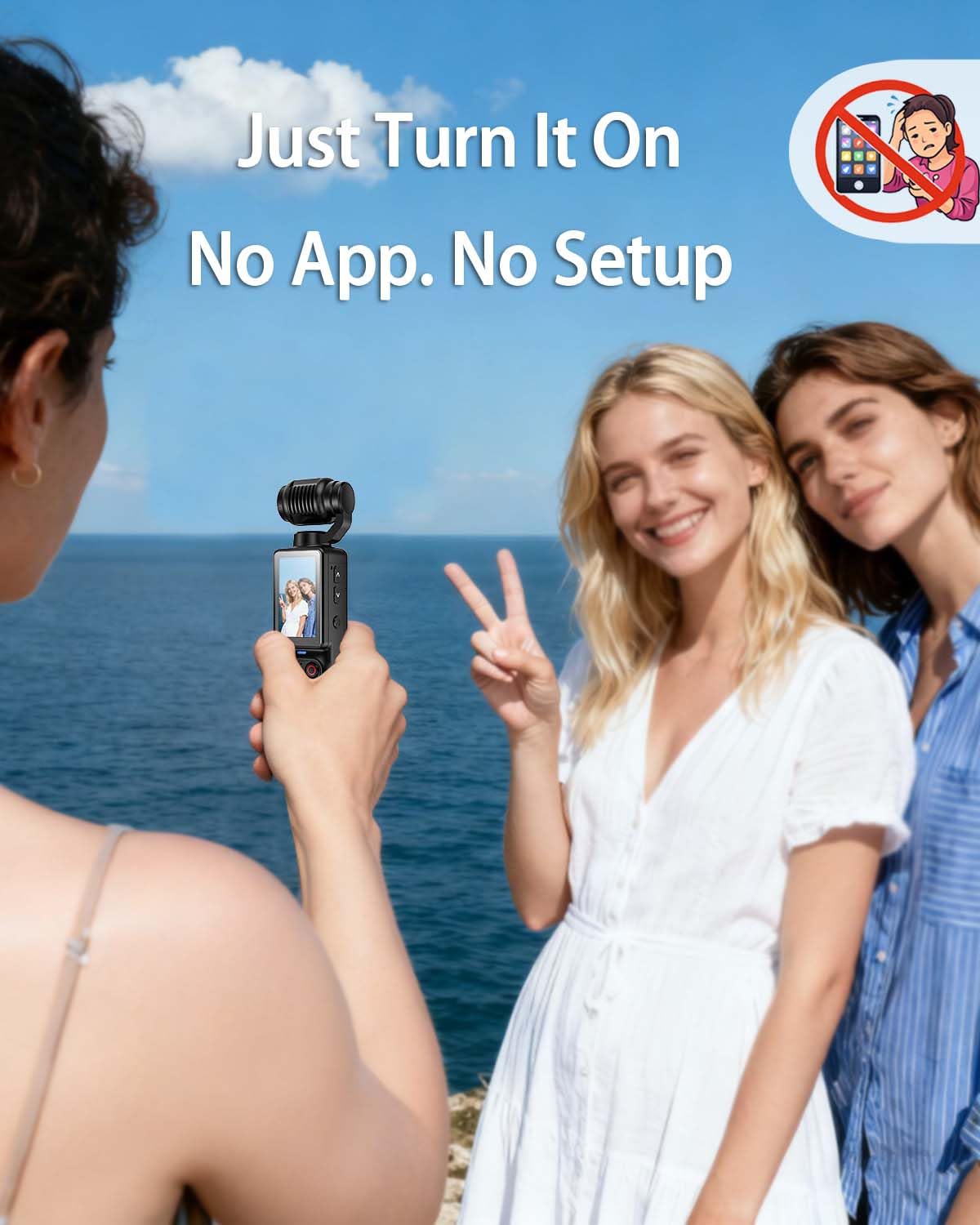 CGXUED Vlogging Camera, Mini Camcorder, Portable Handheld Video C by CGXUED - Angle View 4