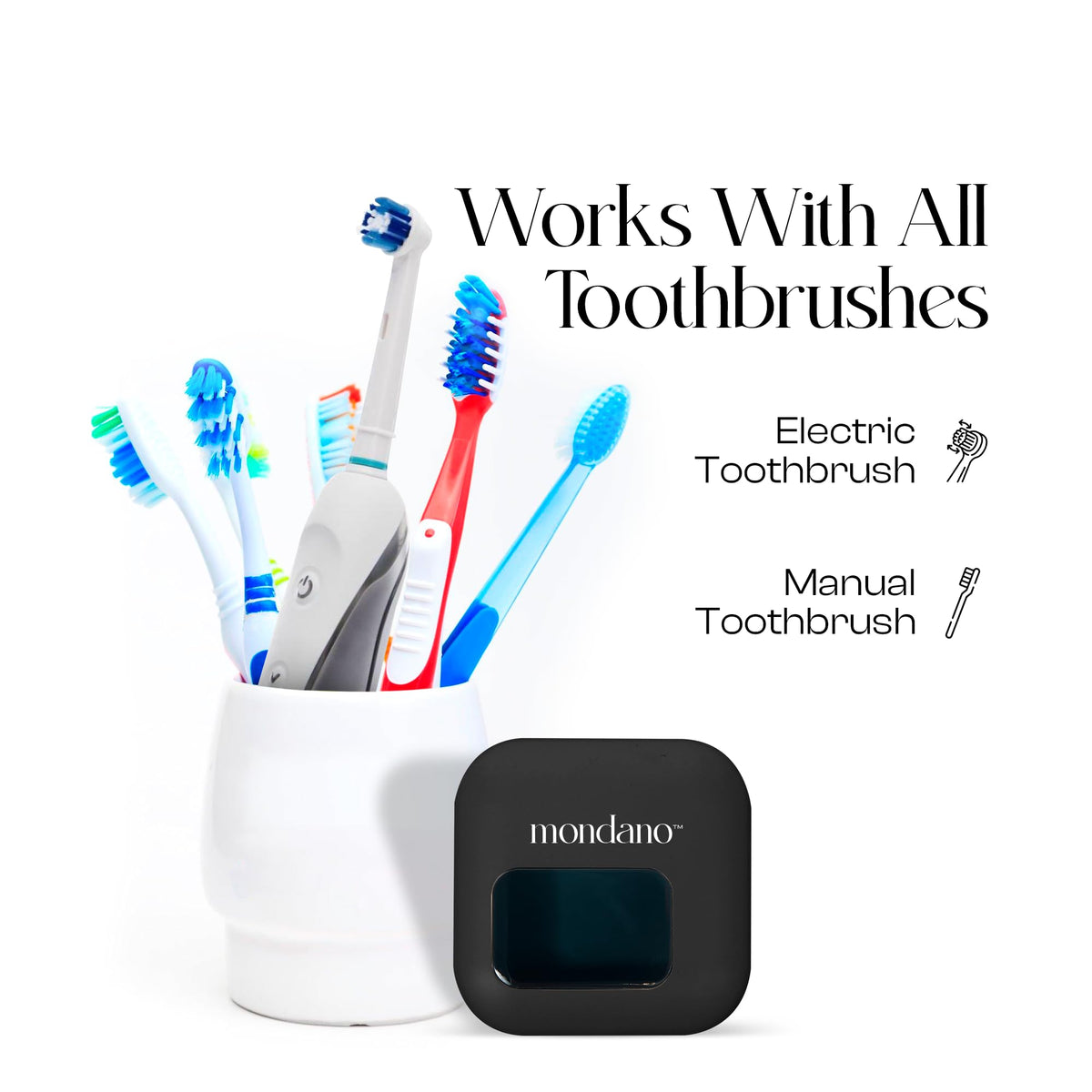 UV C Toothbrush Sanitizer and Holder Travel Case Cover Cap - Mondano Official Imagery - 8